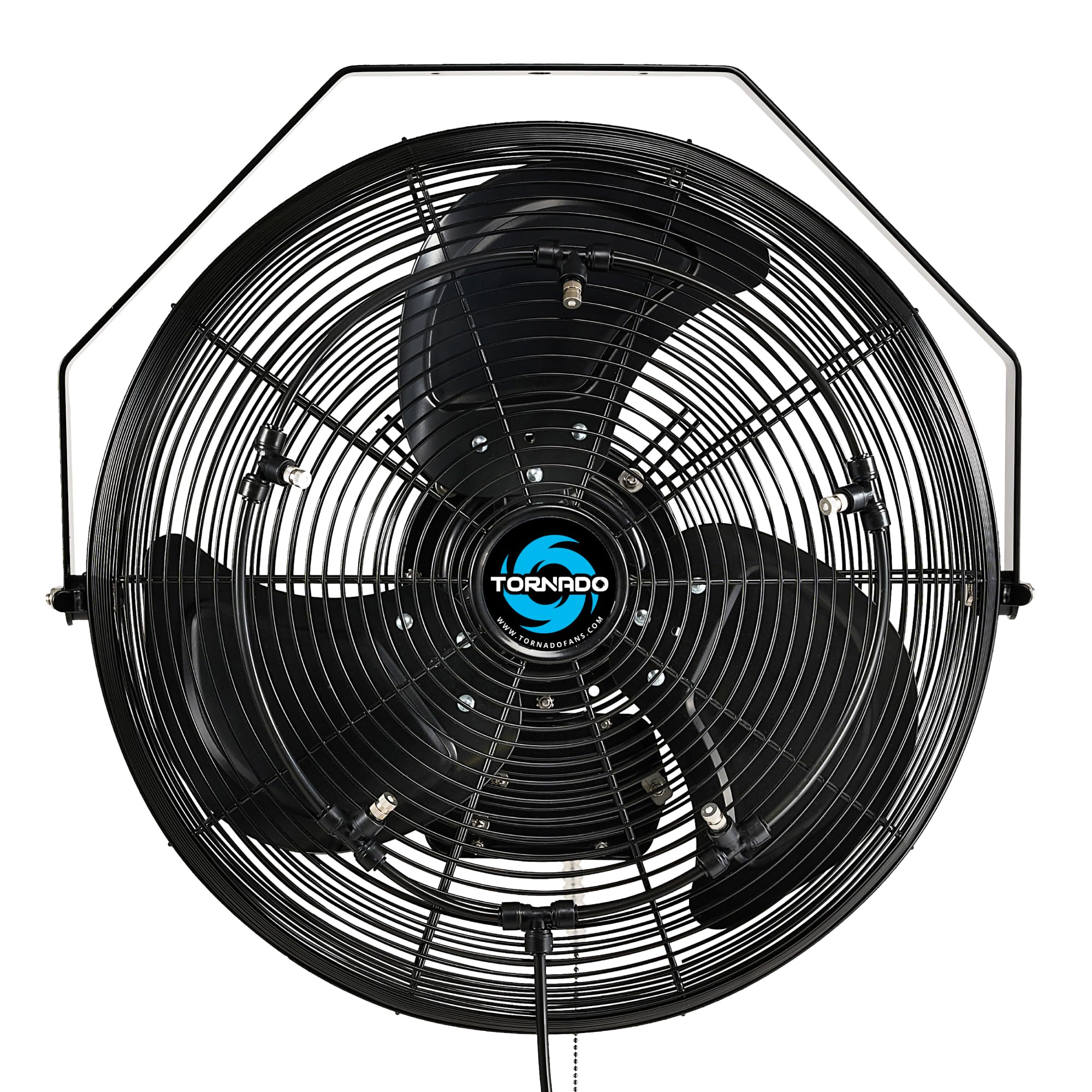 Tornado 18 Inch Outdoor Misting Fan High Velocity Metal Industrial Wall Mount Fan For Commercial, Industrial, Residential, Green