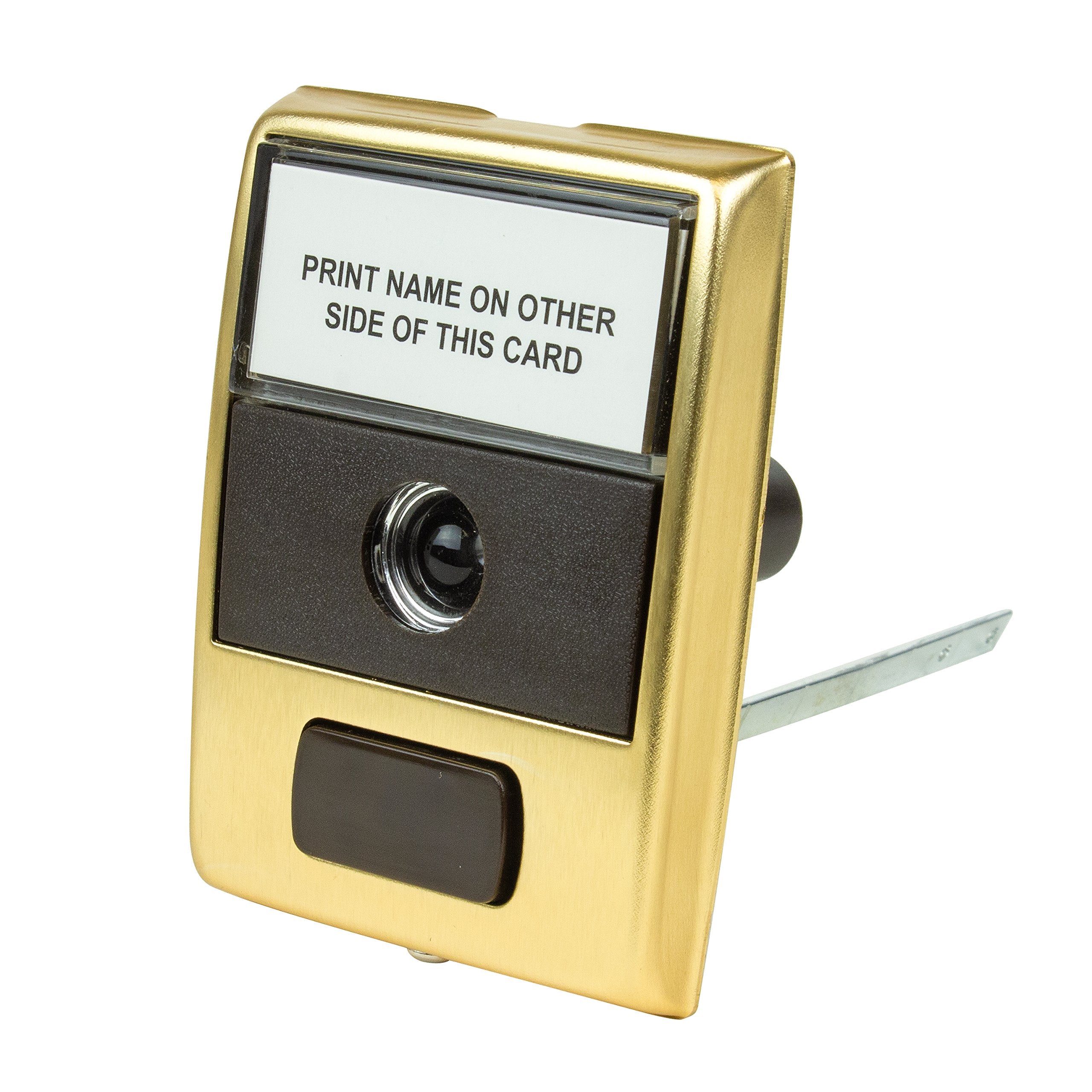 Newhouse Hardware Mchbv Wireless Mechanical Two-Note Chime And Door Button With Built-In Viewer, One Size, White/Brass