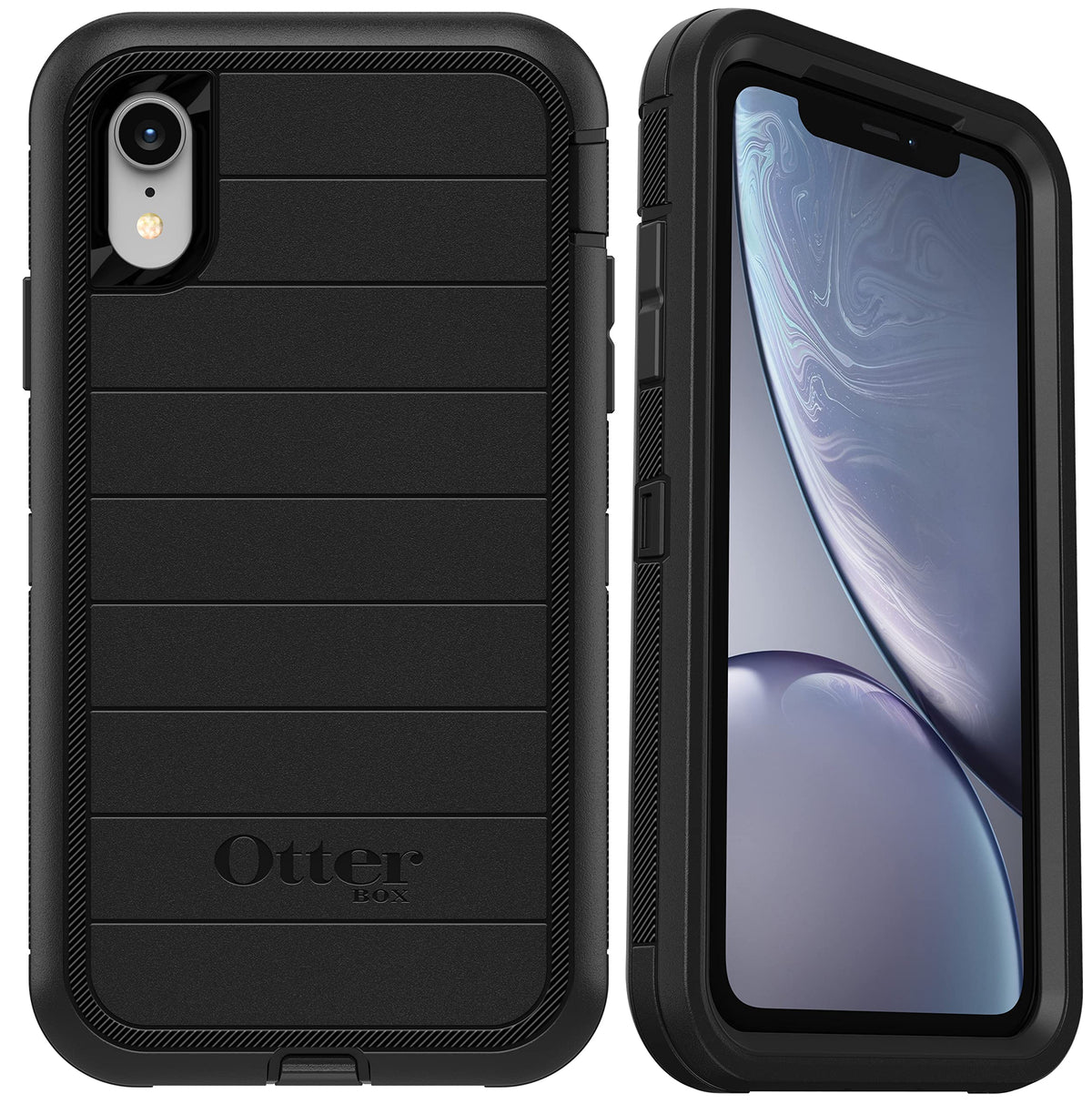 Otterbox Defender Series Case For Iphone Xr   Case Only   Non Retail Packaging   Antimicrobial   Black