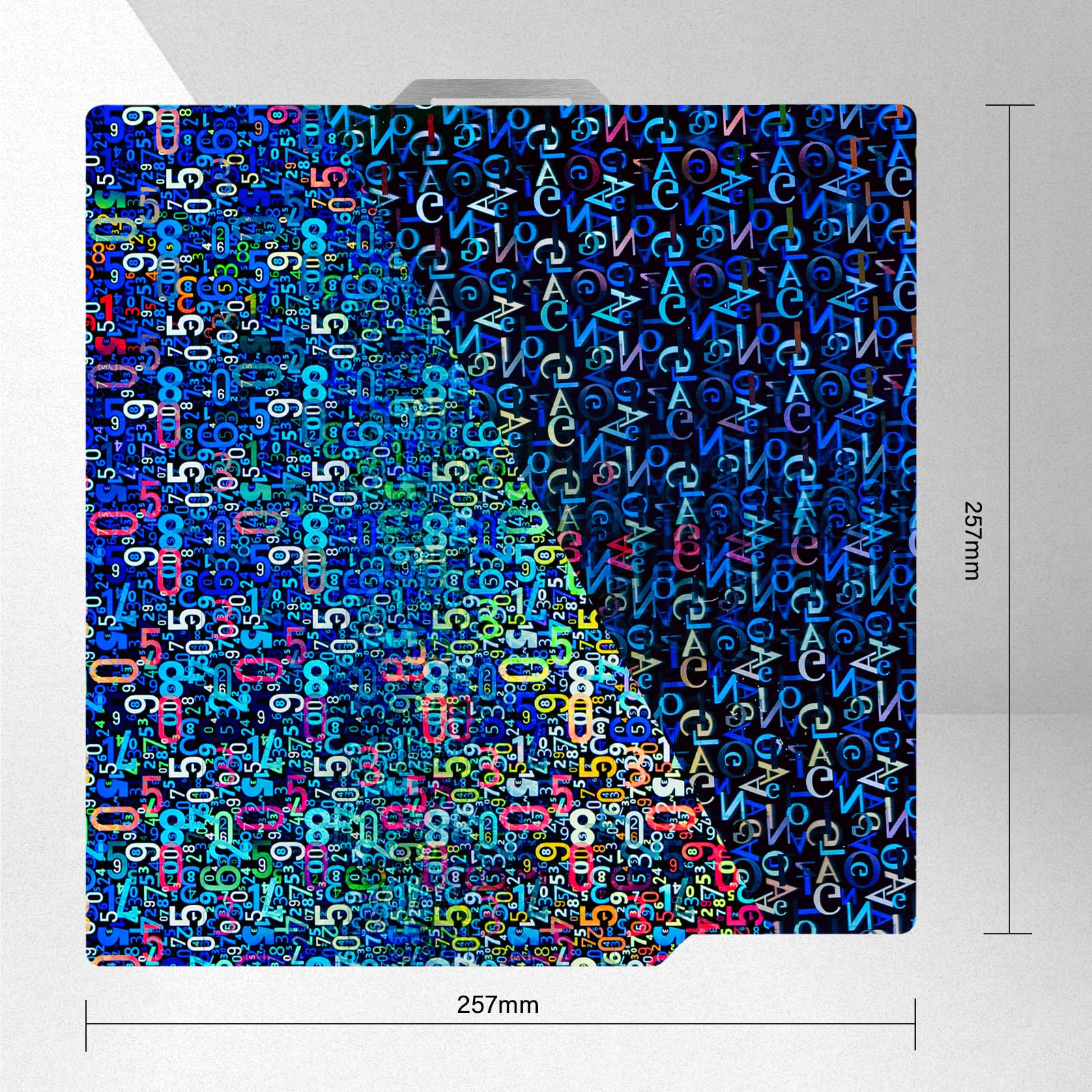 Ajoyib Pey (Numerals & Alphabet) 3D Printing Bed Adhesive Build Sheet Compatible With Bambu Lab A1 P1P X1C 257Mm