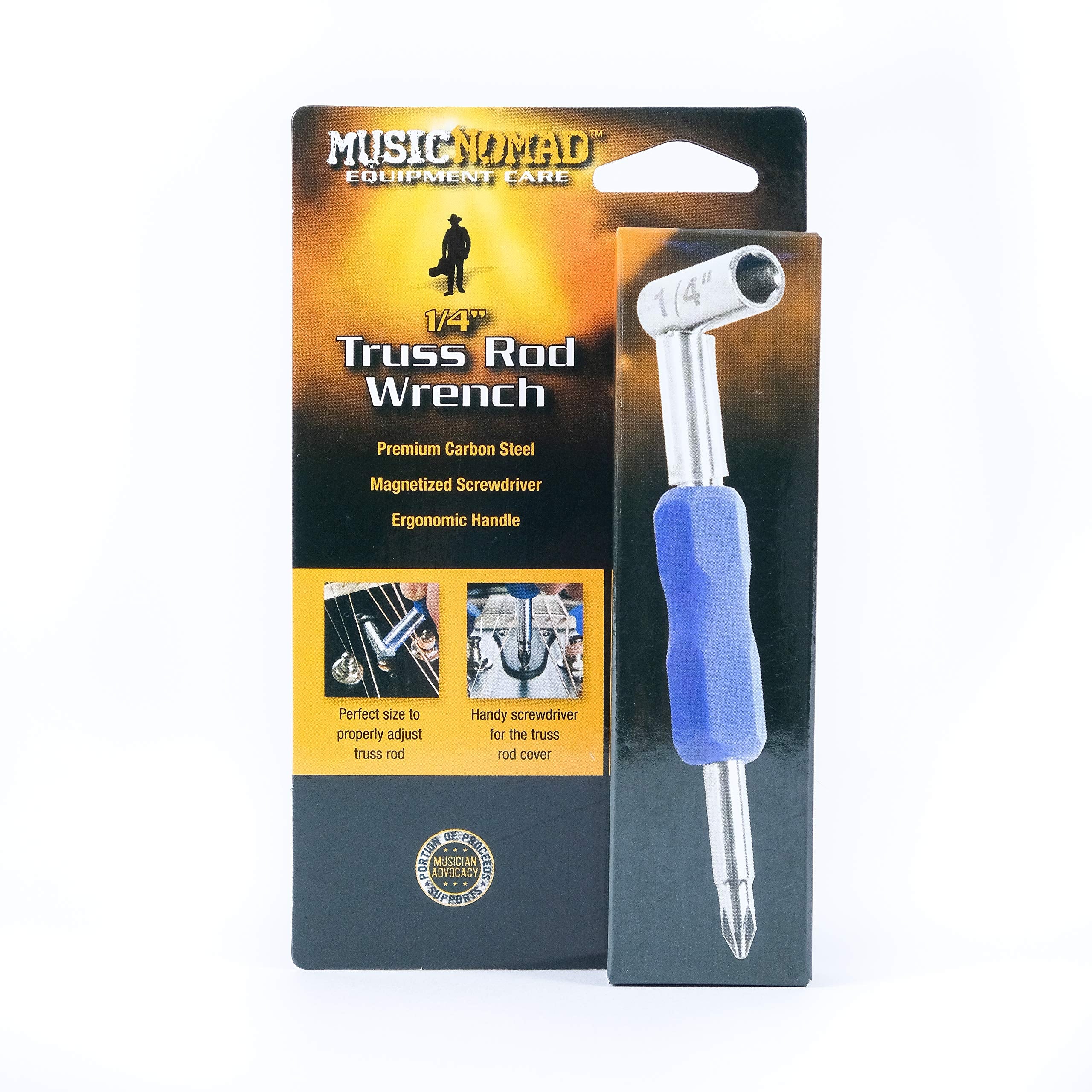 Musicnomad Mn231 Premium Truss Rod Wrench - 1/4    For Taylor Guitars, Plus Magnetized Screwdriver