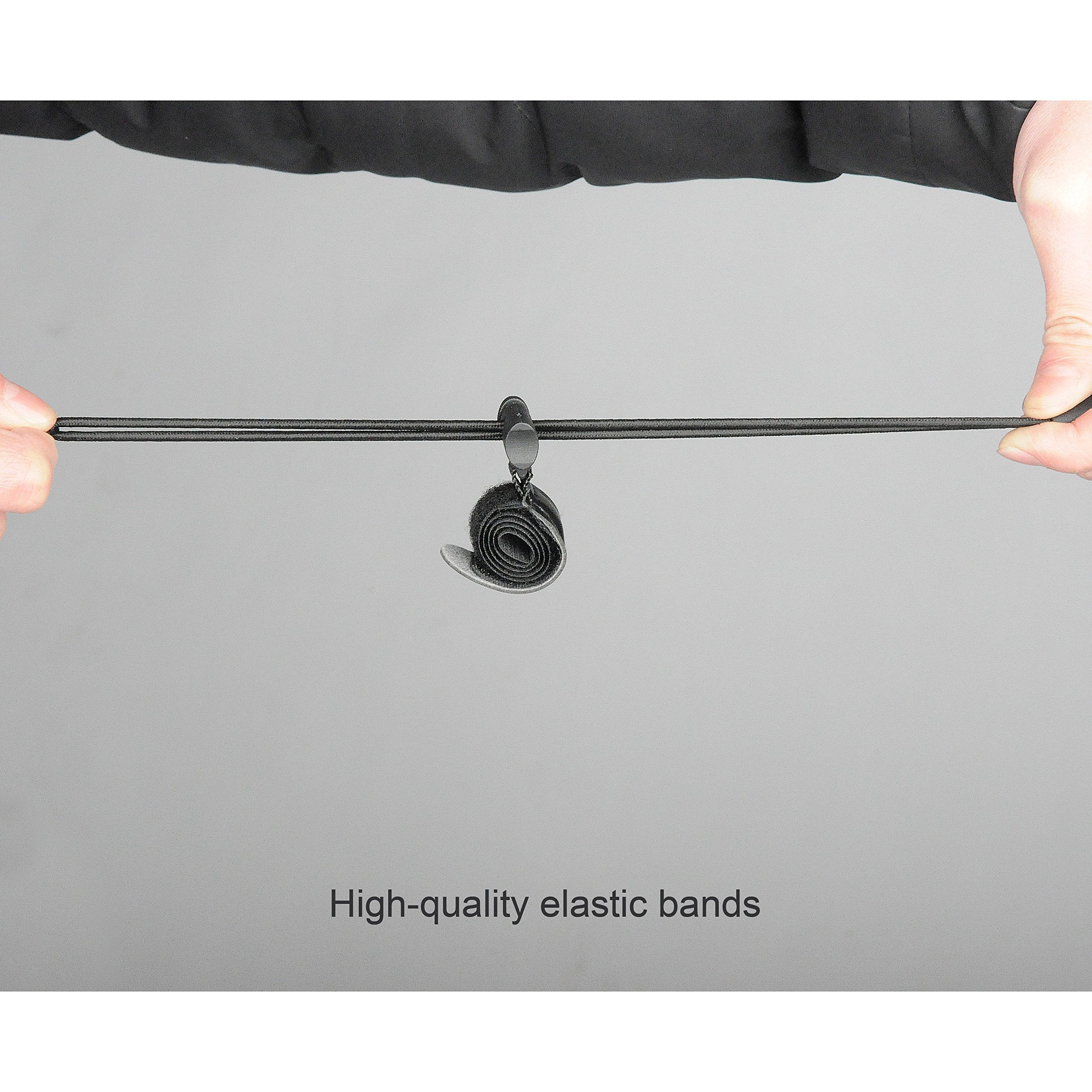 Slow Dolphin Backdrop Background Muslin String Clips Holder Multifunctional For Photo Video Photography Studio 12 Pack, Black