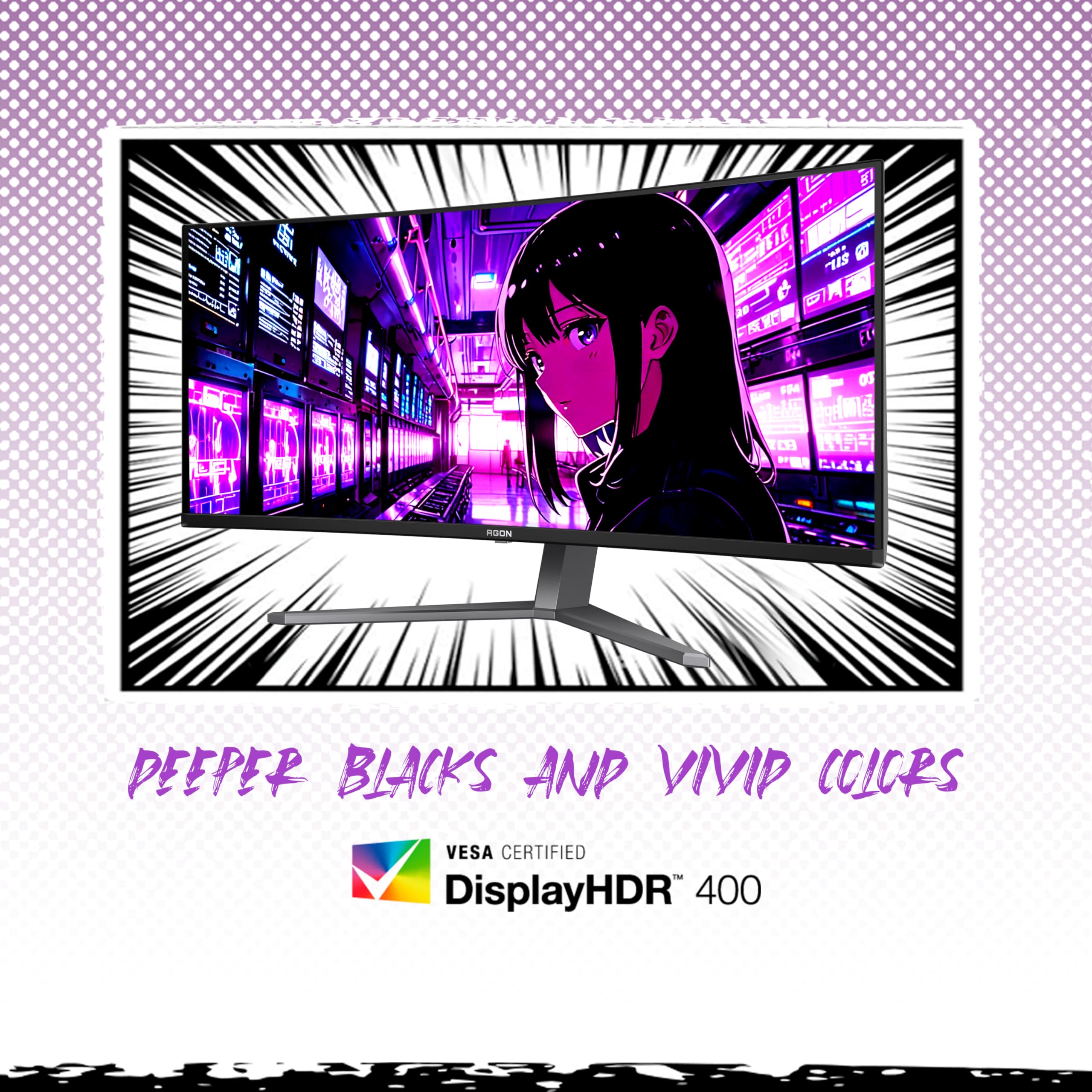 Aoc Agon Pro Ag346Ucd 34'' Ultra Wide Curved Qd Oled Gaming Monitor, 21:9 Wqhd 3440X1440, 175Hz 0.03Ms, G Sync Compatible, Hdr 4