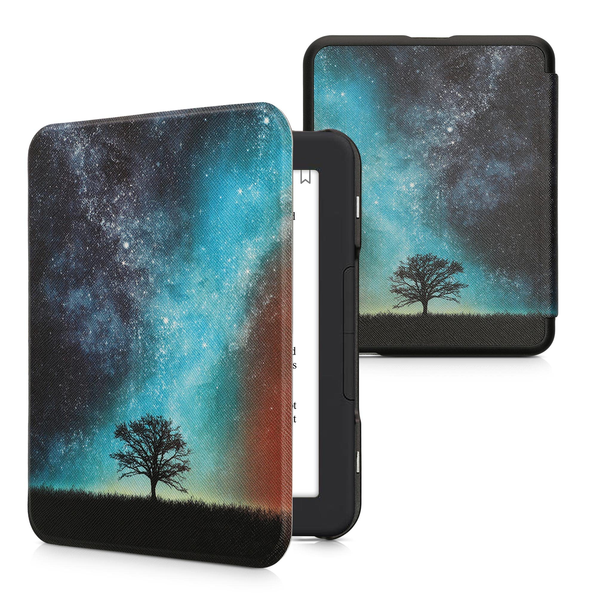 Kwmobile Case Compatible With Barnes & Noble Nook Glowlight 4 / 4E Case   Ereader Cover   Cosmic Nature Blue/Grey/Black
