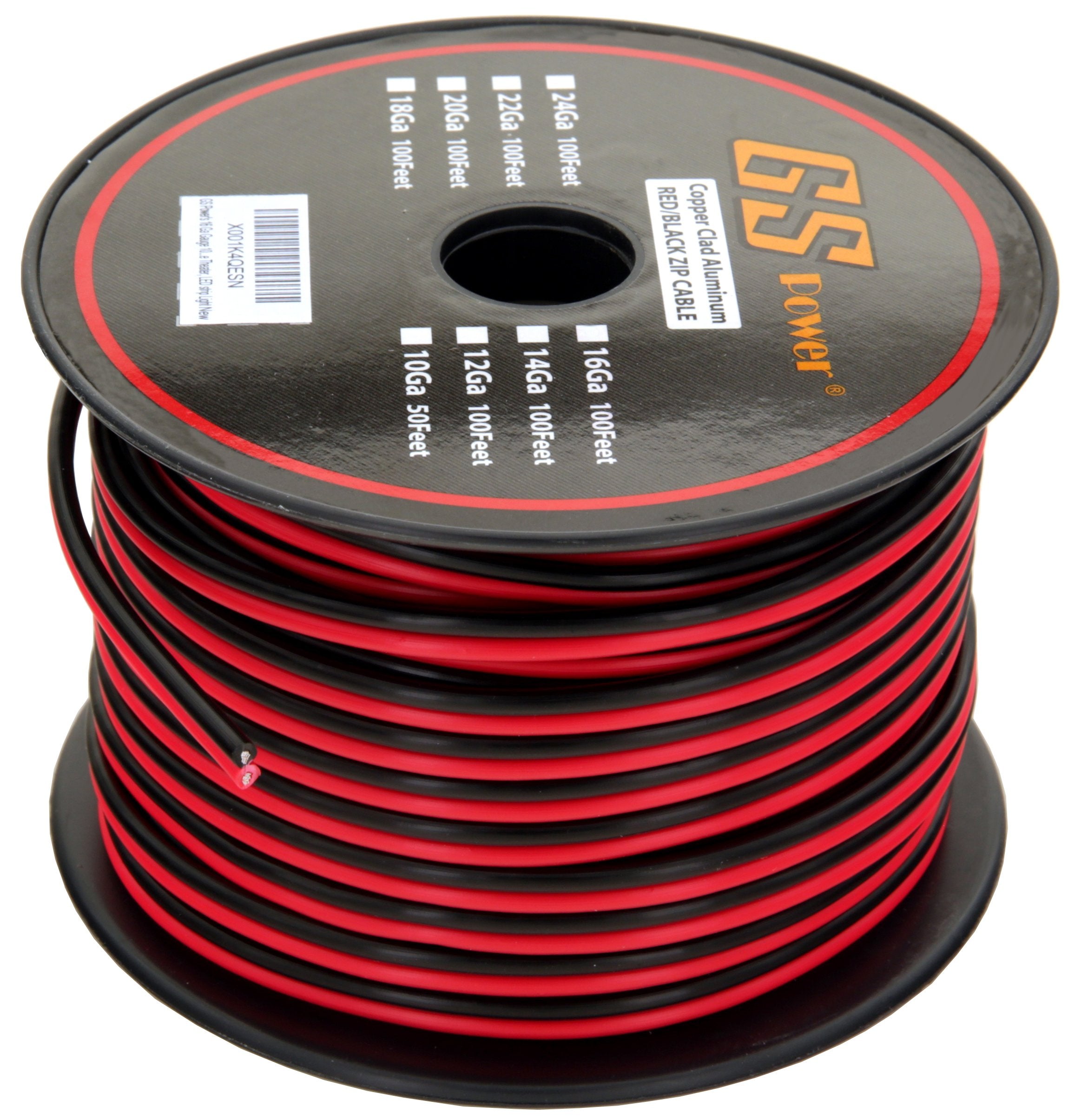 Gs Power 18 Gauge 200 Red /200' Black (400 Feet Total) Bonded Zip Cord Speaker Cable For Model Train Car Audio Radio Amplifier R