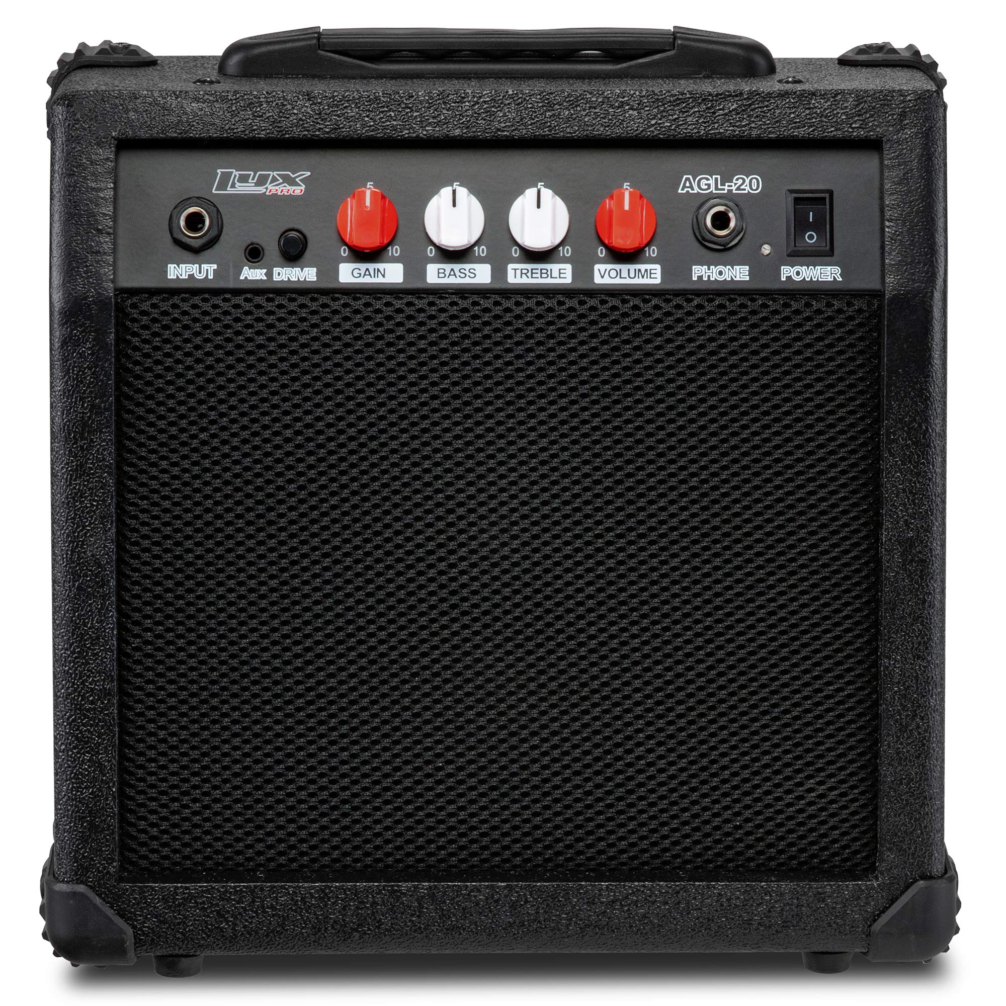 Lyxpro Electric Guitar Amp 20 Watt Amplifier Built In Speaker Headphone Jack And Aux Input Includes Gain Bass Treble Volume And