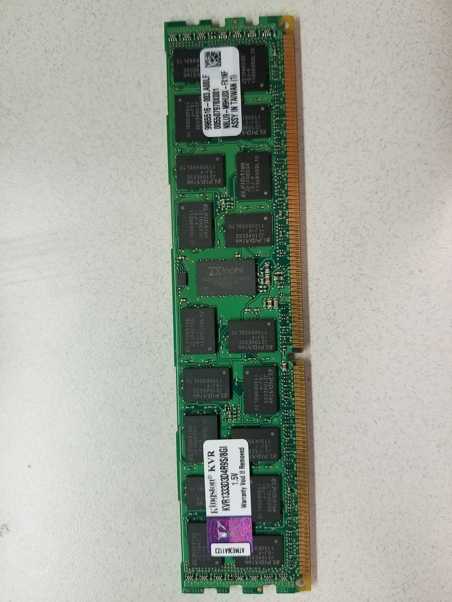 Kingston KVR1333D3D4R9S/8G DDR3-1333 8GB ECC/REG CL9 Server Memory - RETAIL