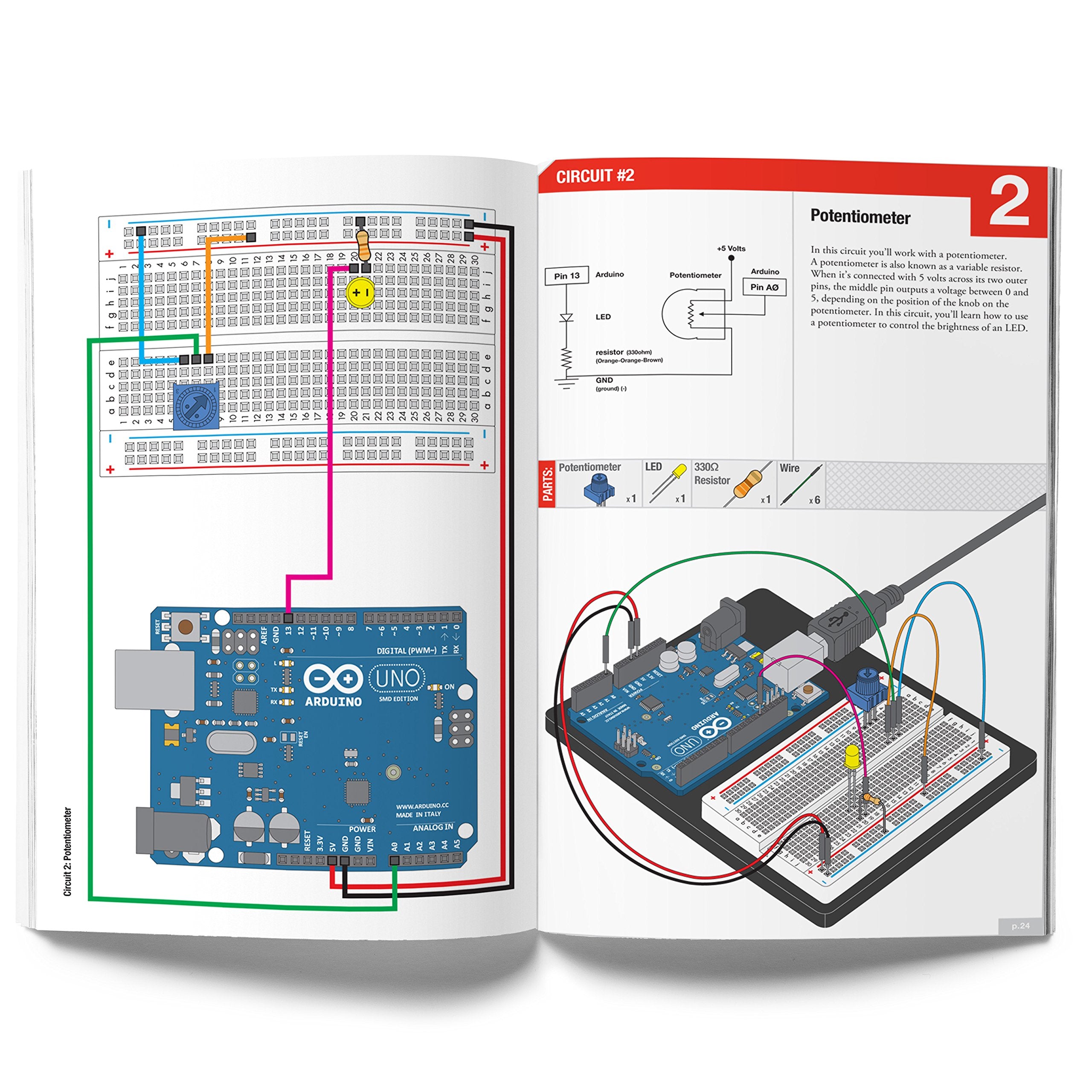 Arduino Uno 3 Ultimate Starter Kit Includes 12 Circuit Learning Guide