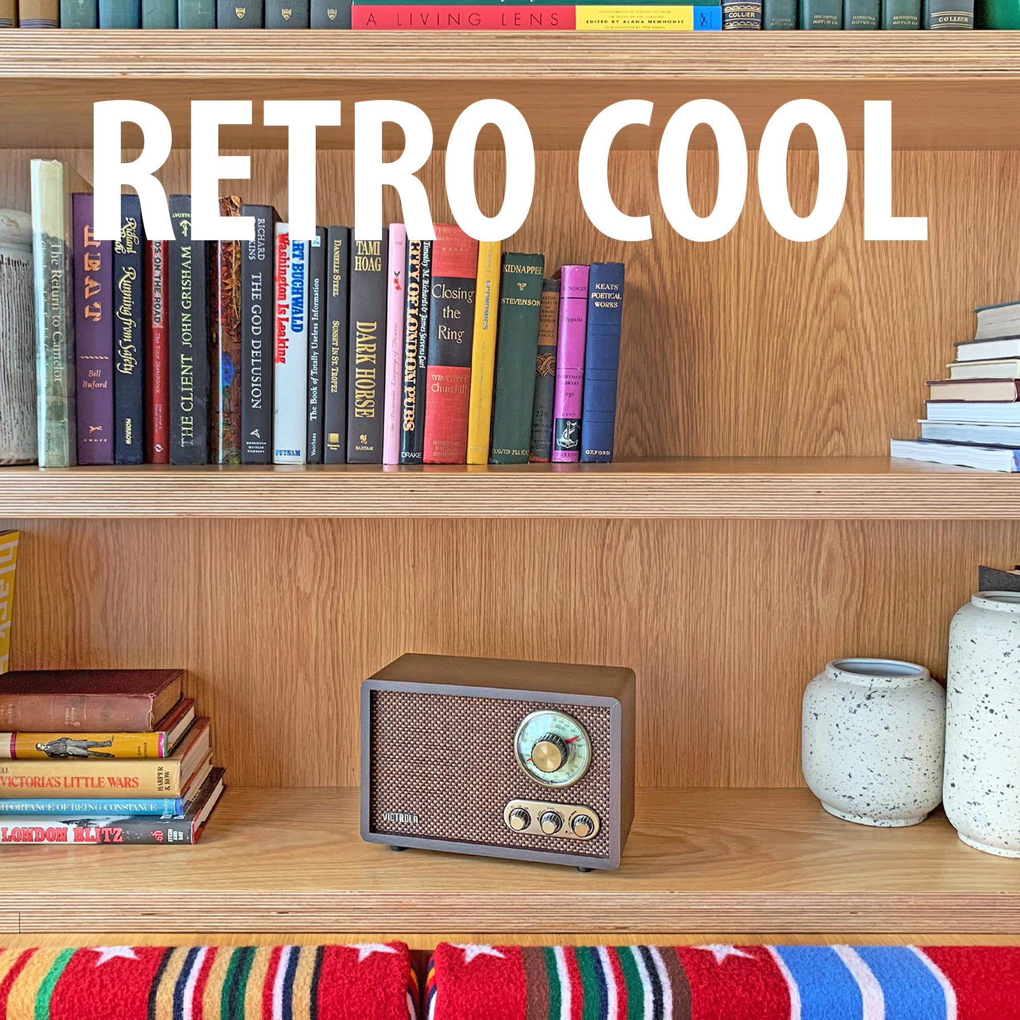 Victrola Willow Retro Bluetooth Fm/Am Radio (Walnut)