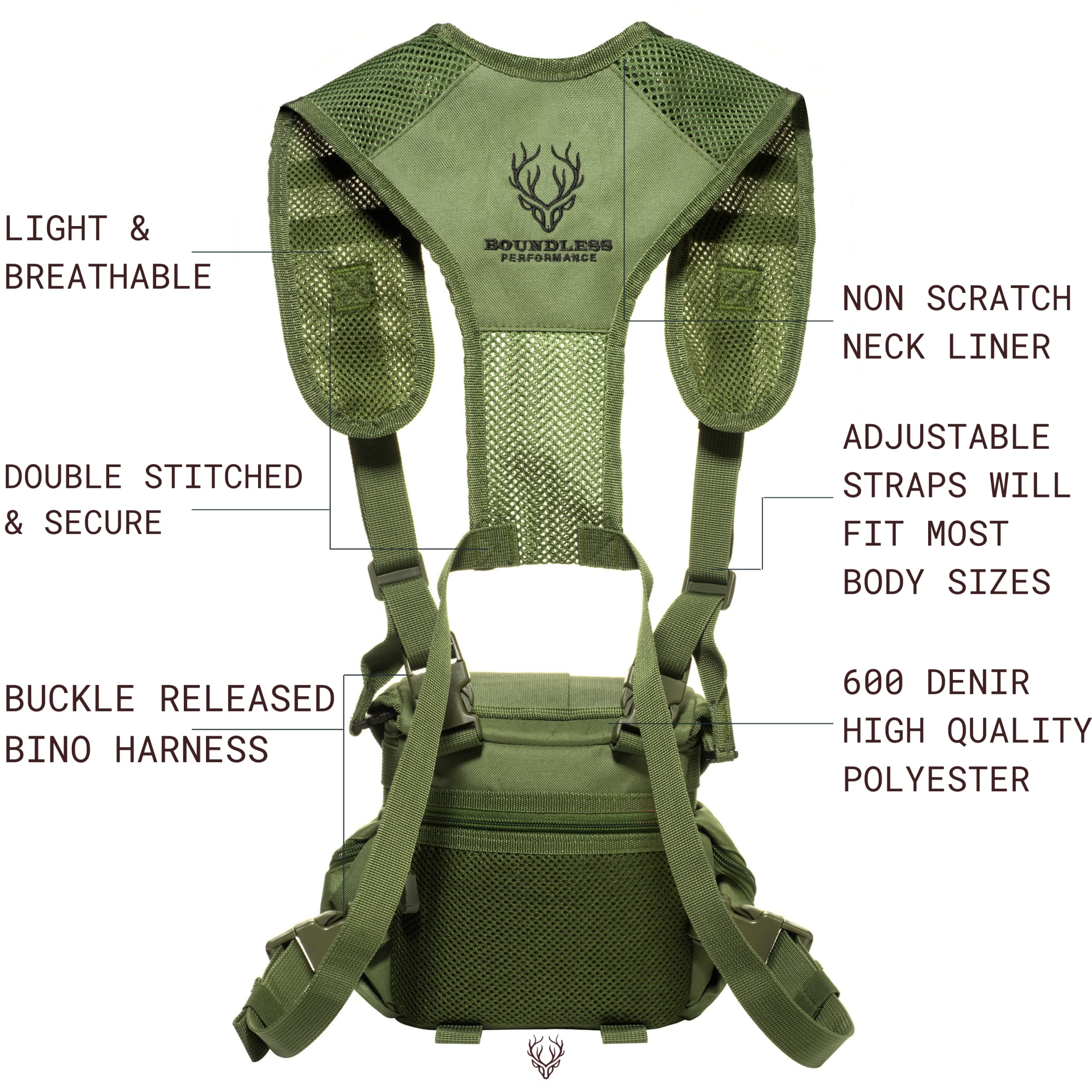 Binocular Harness Chest Pack For Men And Women   Our Bino Harness And Case Is Great For Hunting, Hiking, And Shooting   Bino Str