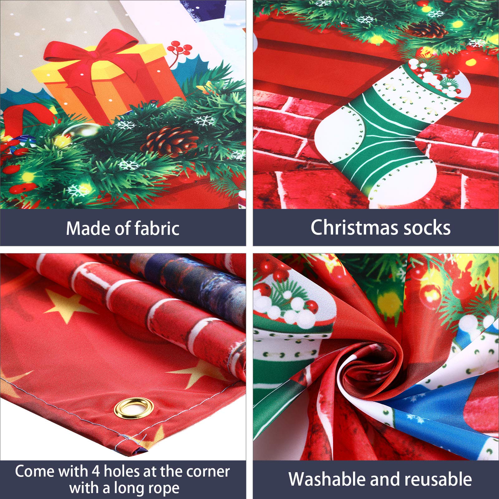 6X4 Feet Christmas Fireplace Theme Backdrop Christmas Brick Wall Theme Decoration Extra Large Fabric Red Brick Wall Backdrop For