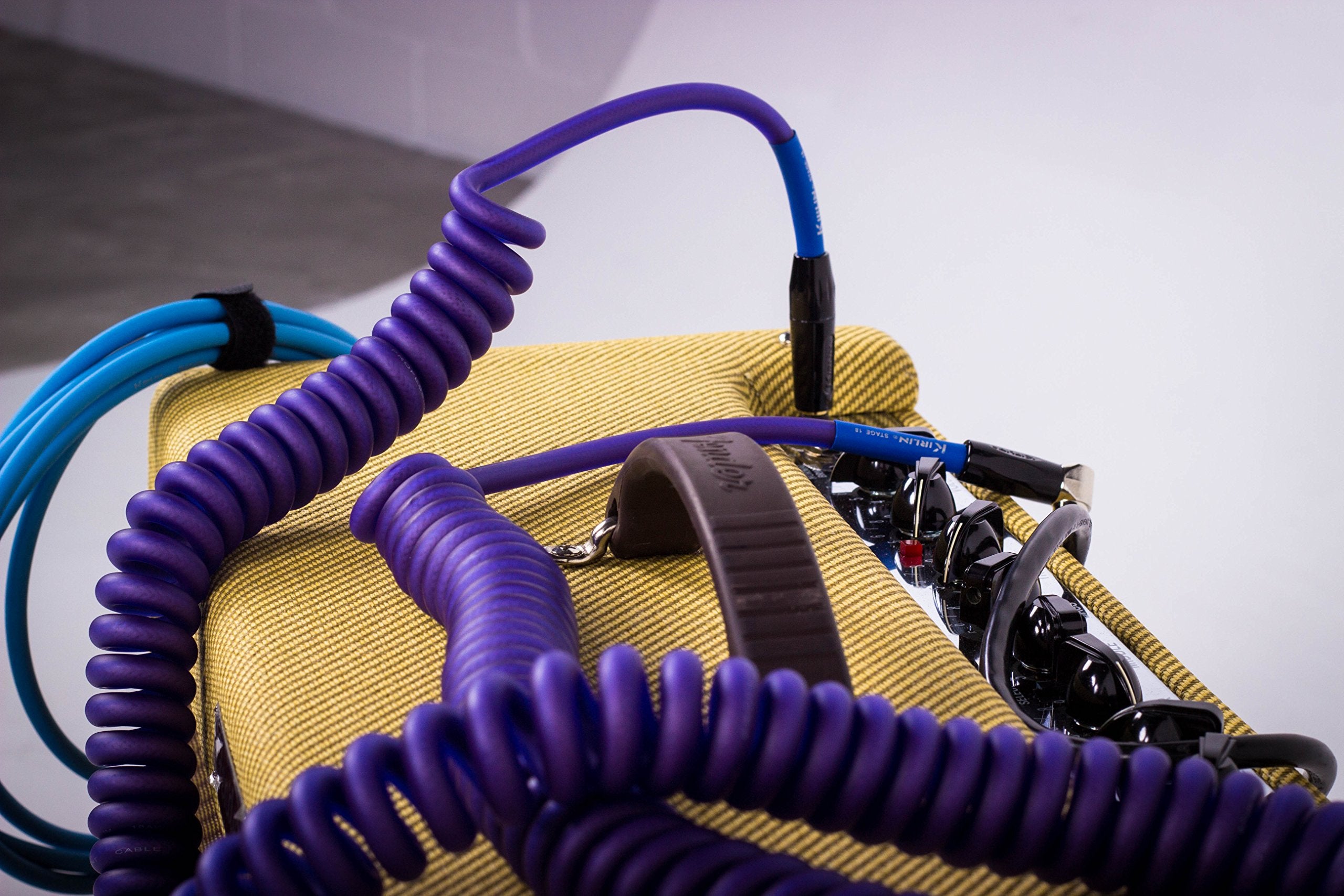 Kirlin Cable Kirlin Imk 182Bfgl 30/Blf Straight To Right Angle     Premium Coil Instrument Cable, Purple Translucent Pvc Jacket