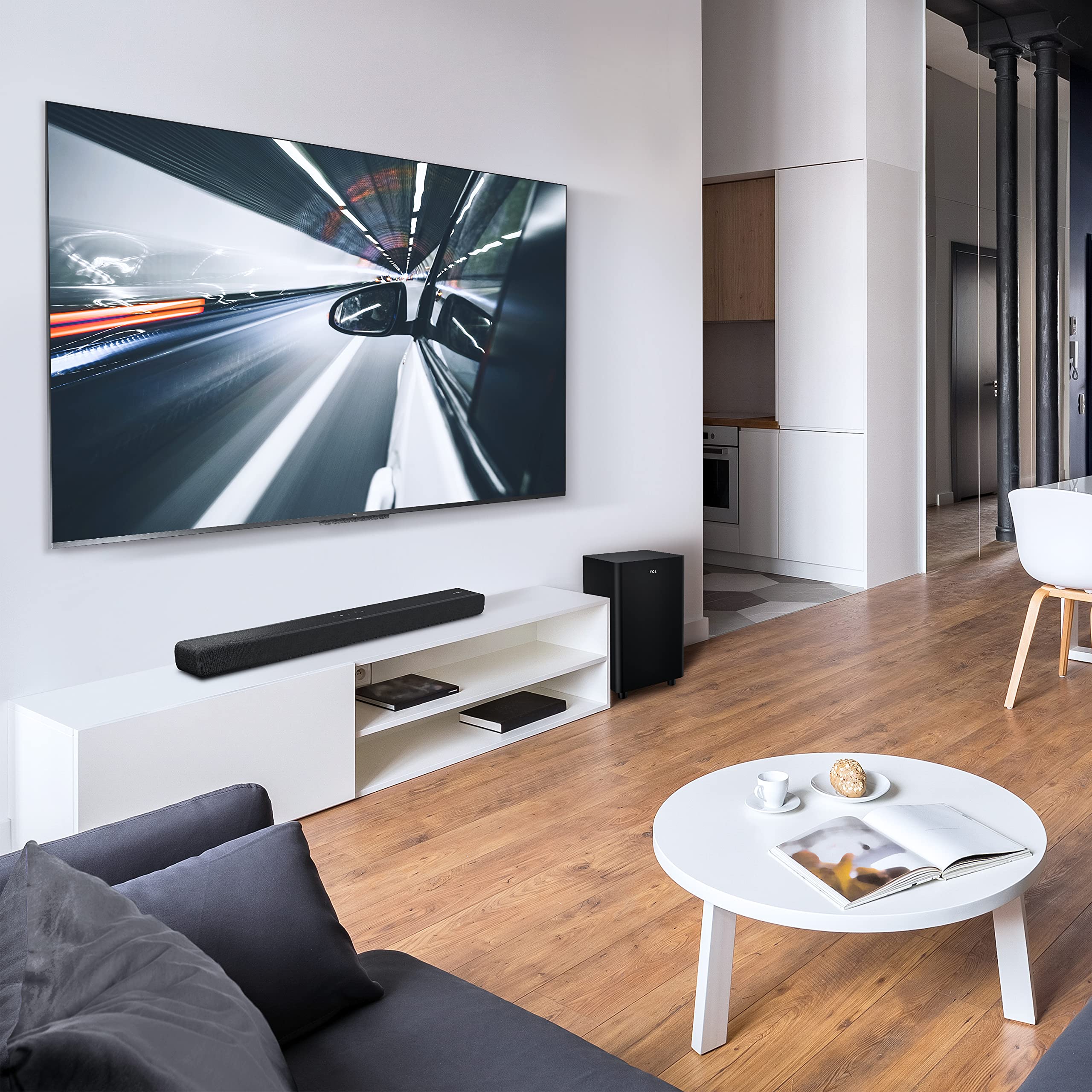 Tcl 4K Alto 8 Plus 2.1.2 Channel Dolby Atmos Sound Bar With Wireless Subwoofer, Bluetooth - Ts8212-Na, 39-Inch, Black