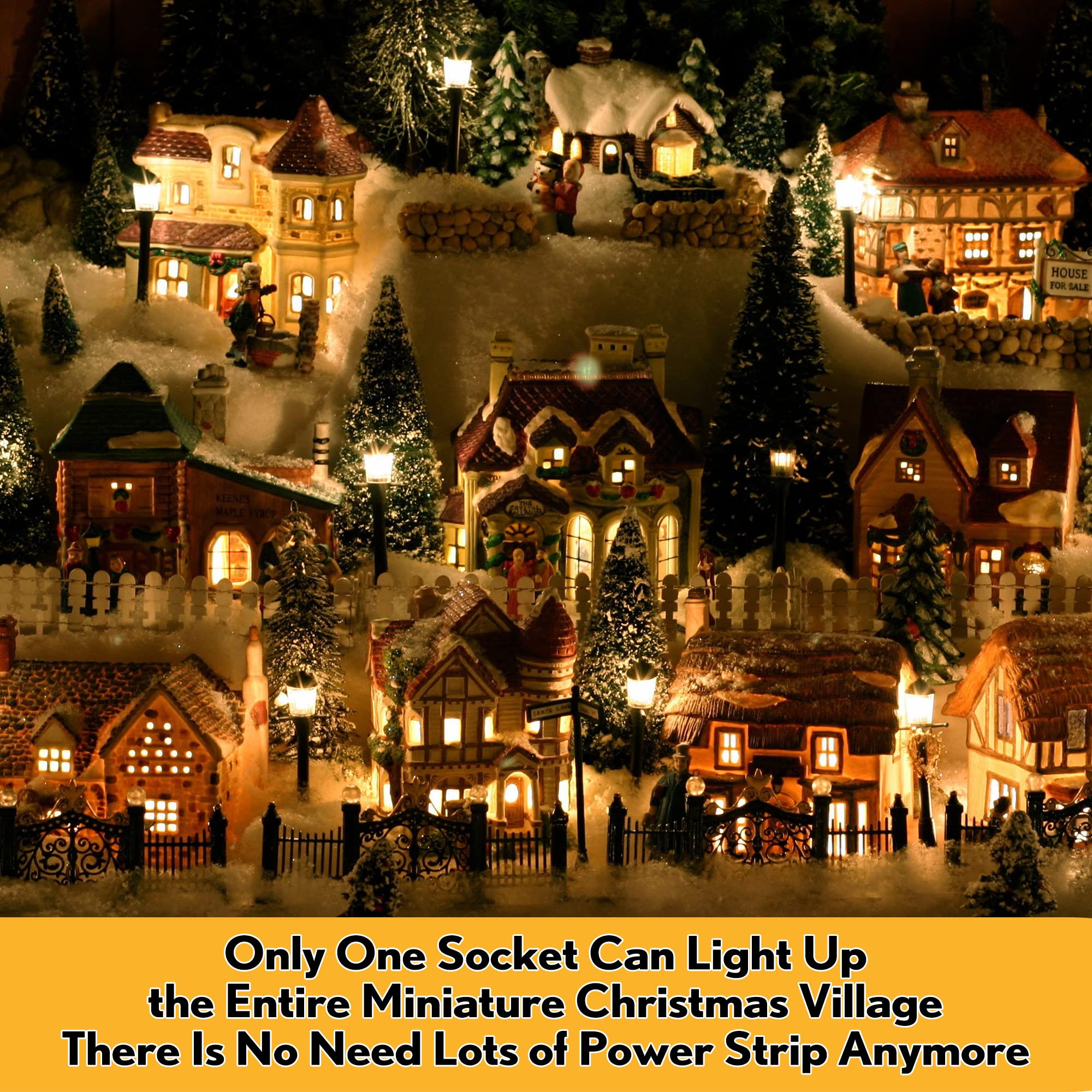 Meonum 4 Pack Accessory Cord With 4 Led Bulbs, End To End Connected Blow Mold Light Cord, 9.8 Feet Lamp Kit With On/Off Switch P