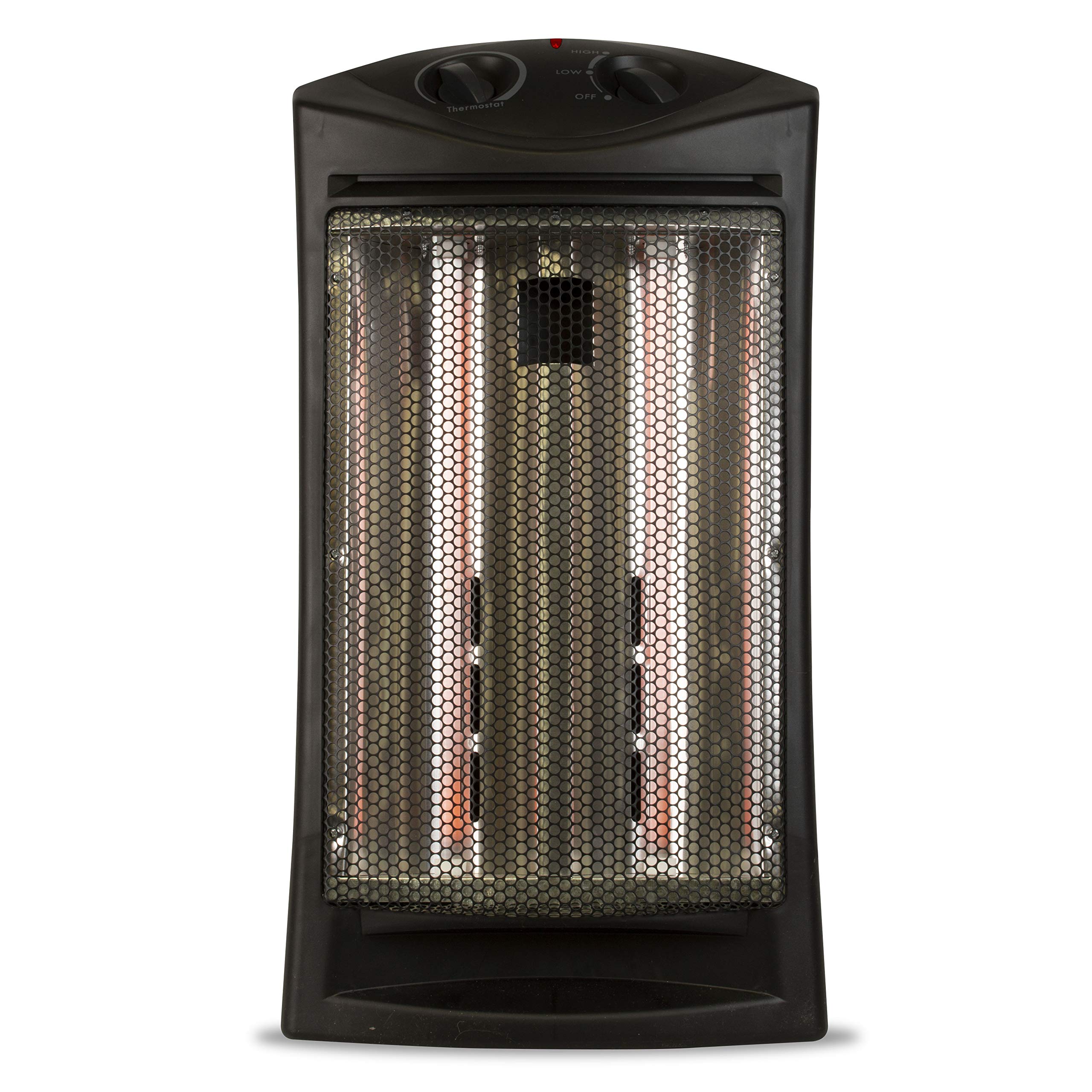 Black+Decker Infrared Quartz Space Heater, Flameless Portable Heater With Adjustable Thermostat