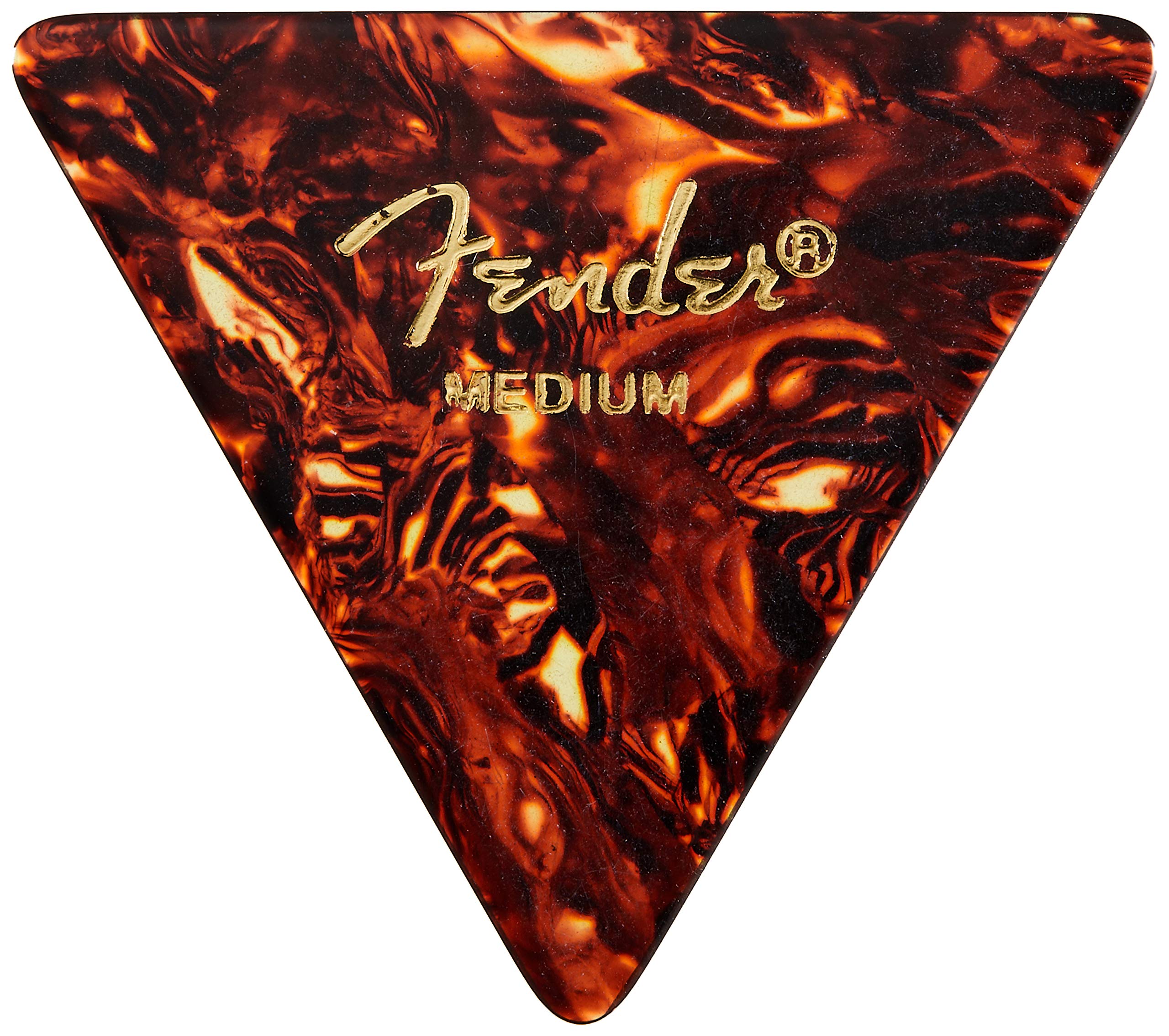 Fender Classic Celluloid Guitar Picks 355 Shape, Tortoise Shell, Medium, 72 Pack