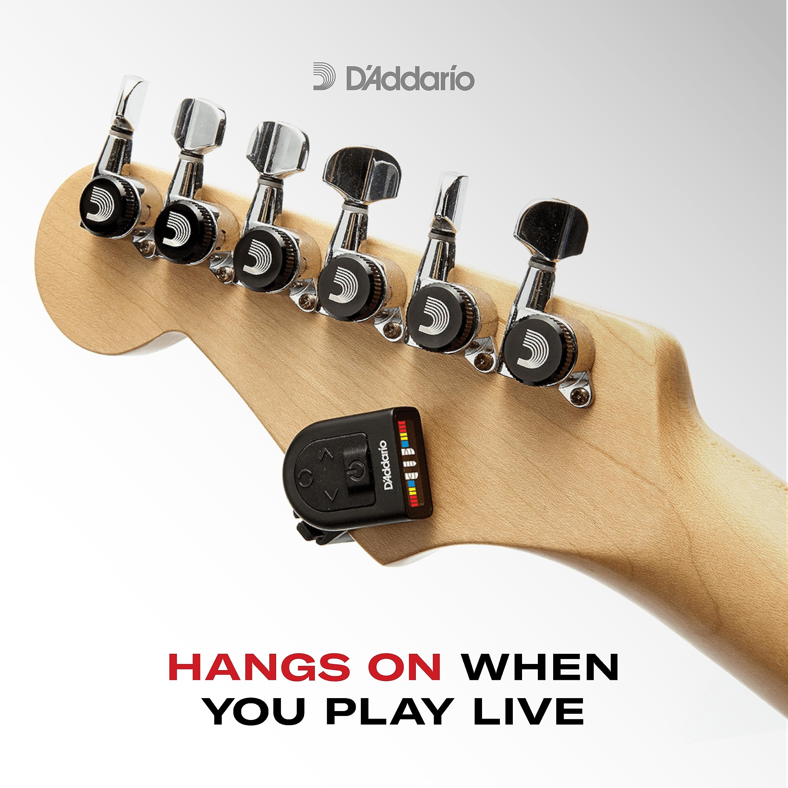 Daddario Guitar Tuner - Micro Headstock Tuner - Tuner For Acoustic Guitar, Electric Guitar, Bass Guitar, Mandolin, Banjo, Ukule
