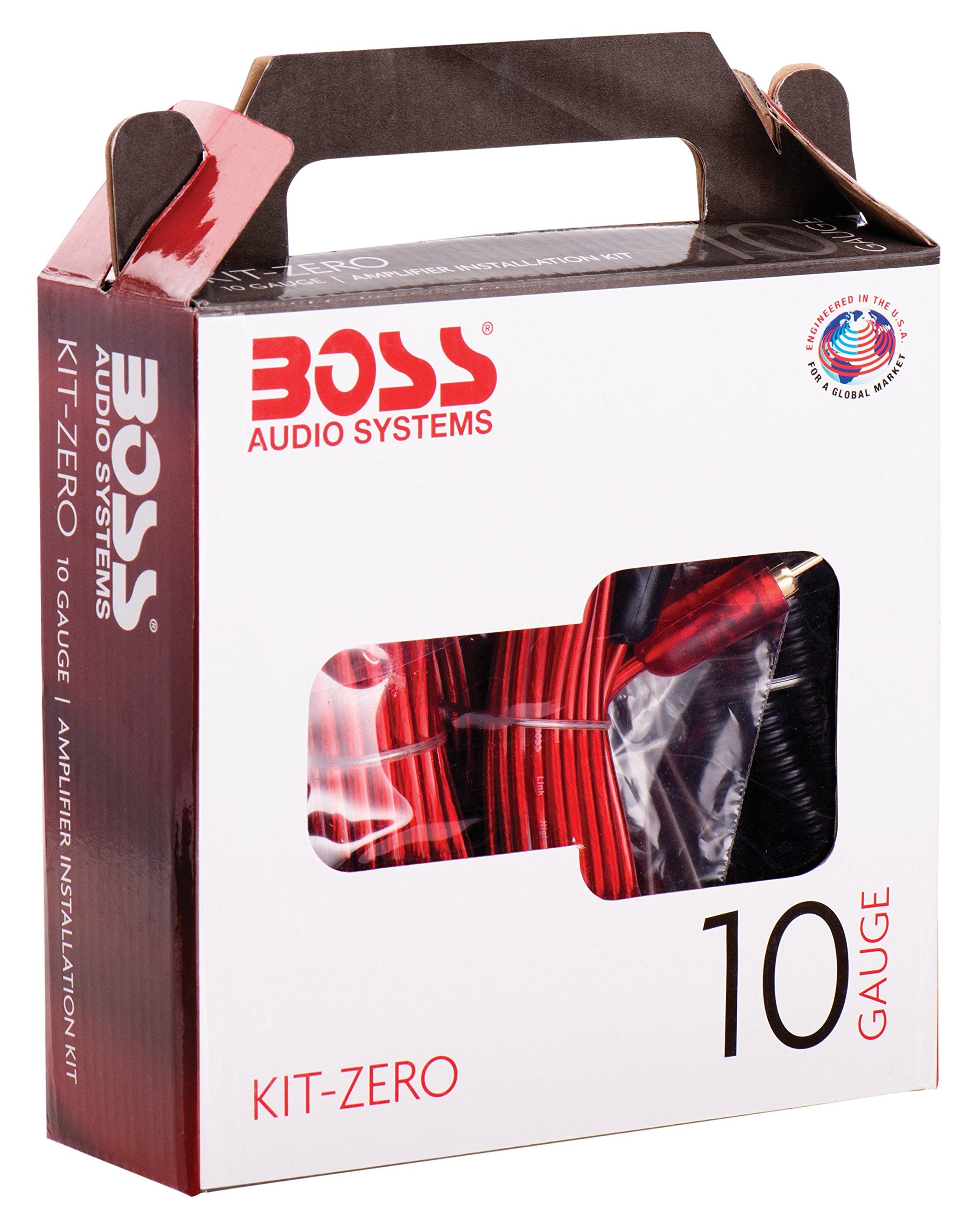 Boss Audio Systems Kit Zero 10 Gauge Car Amplifier Install Wiring Kit   Makes Connections And Brings Power To Your Radio, Subwoo