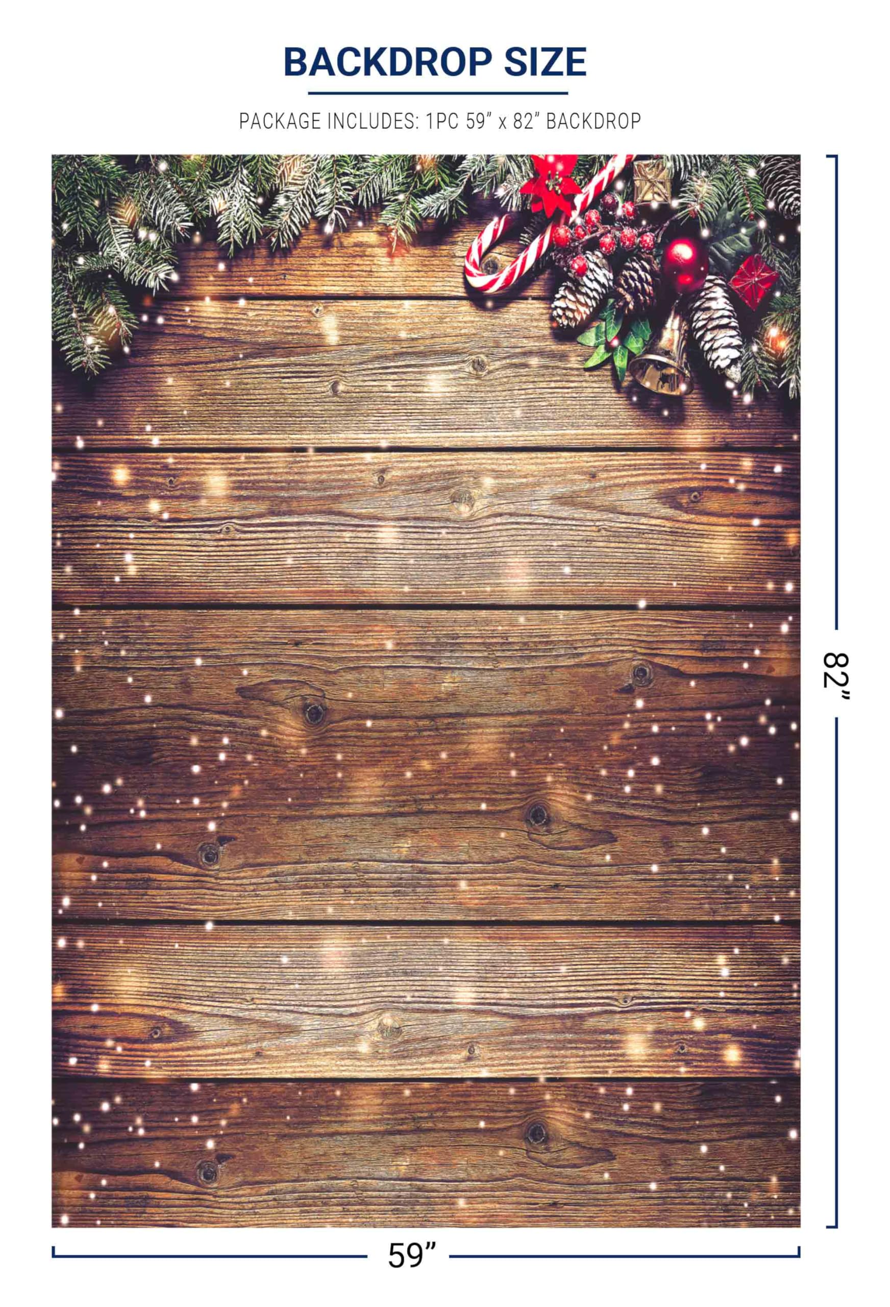 Allenjoy 5X7Ft Snowflake Gold Glitter Christmas Wood Wall Holiday Photography Backdrop Xmas Rustic Barn Vintage Wooden Backgroun