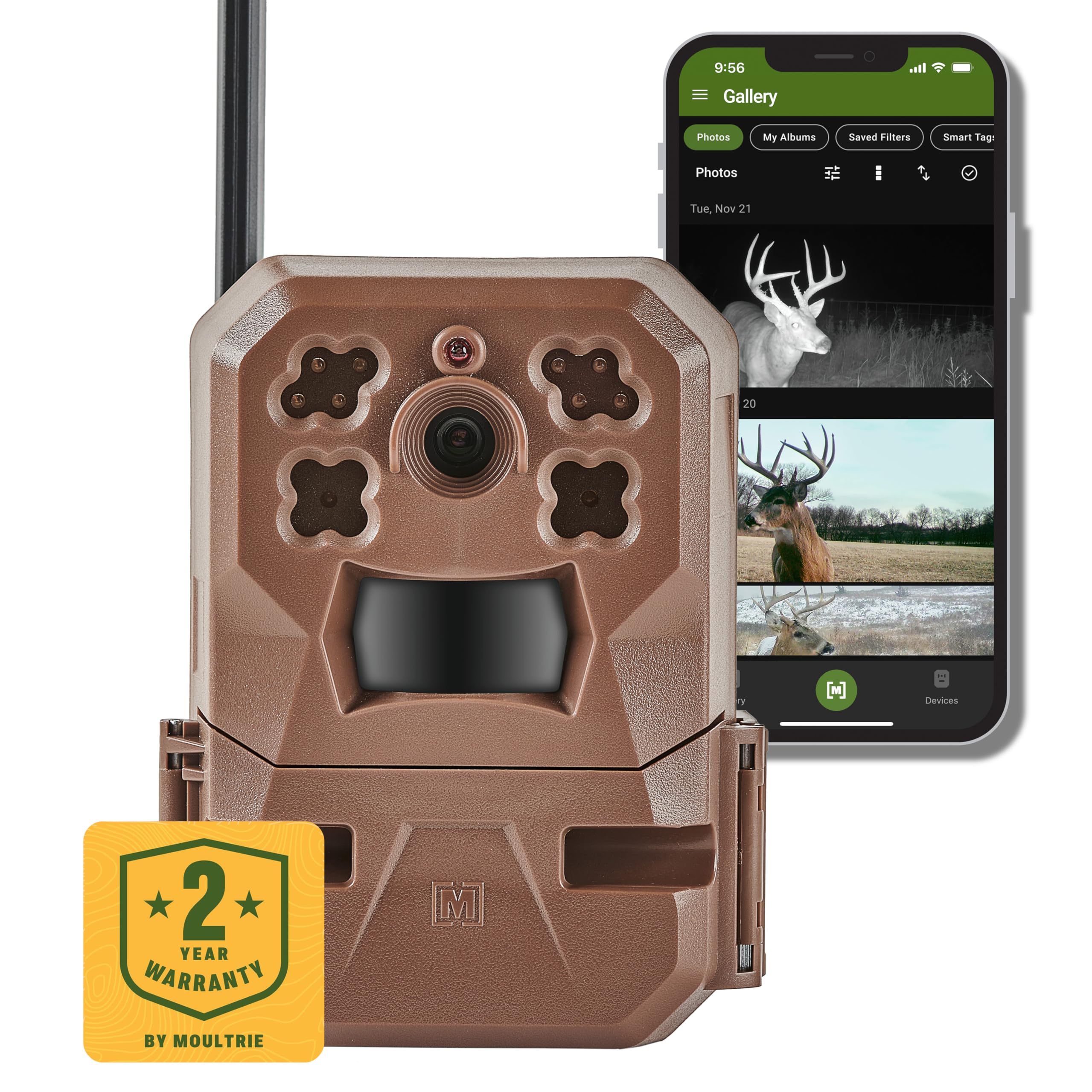 Moultrie Edge Cellular Trail Camera   Nationwide 4G Lte   Hd Video Audio   Built In Memory   Cloud Storage