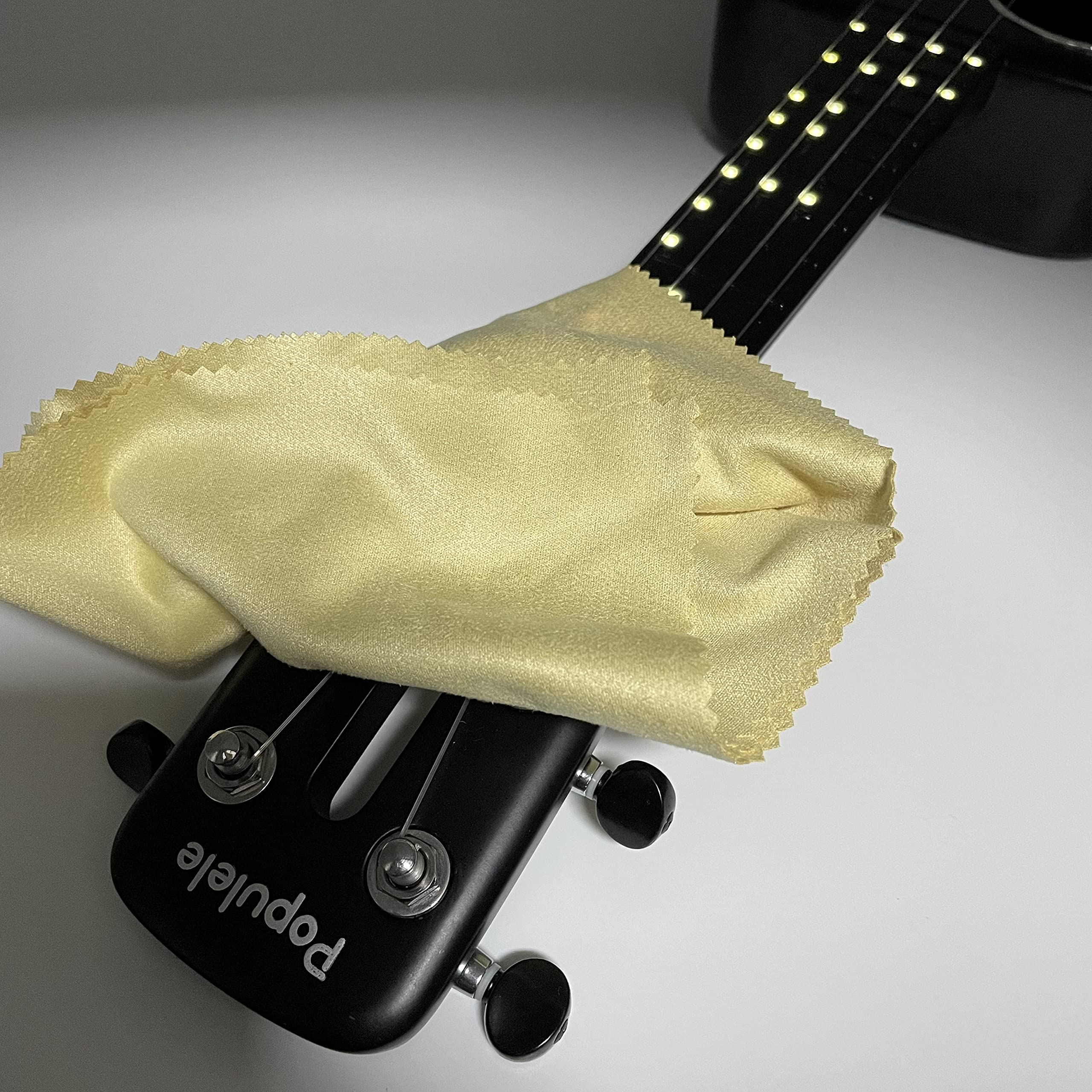 Aawipes Trumpet Cleaning Cloths Microfiber 12X12 (6-Pack, Yellow) Plush Polishing Cloths For Musical Instruments Cleaning Cloths