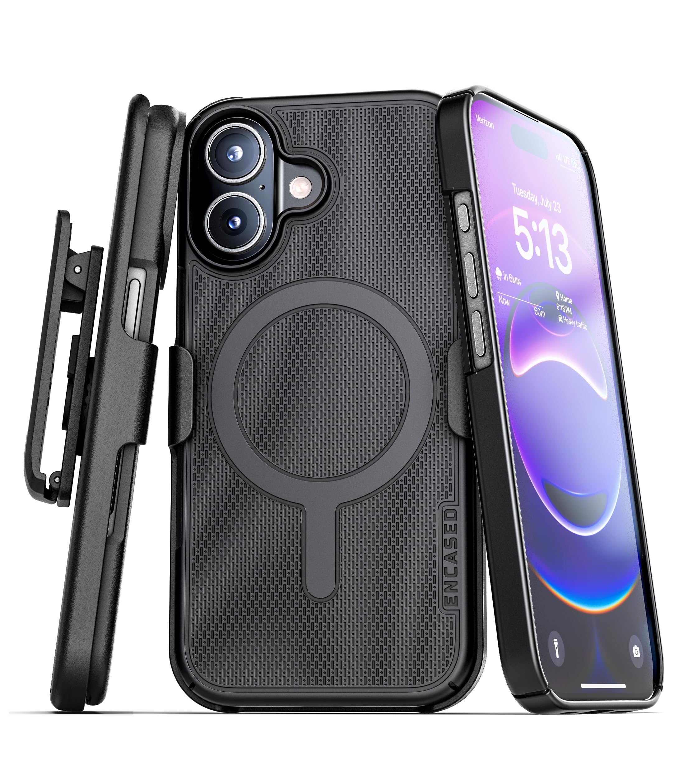 Encased Belt Clip Holster Case for iPhone 17 - Compatible with MagSafe (Magnetic Slimline Series)