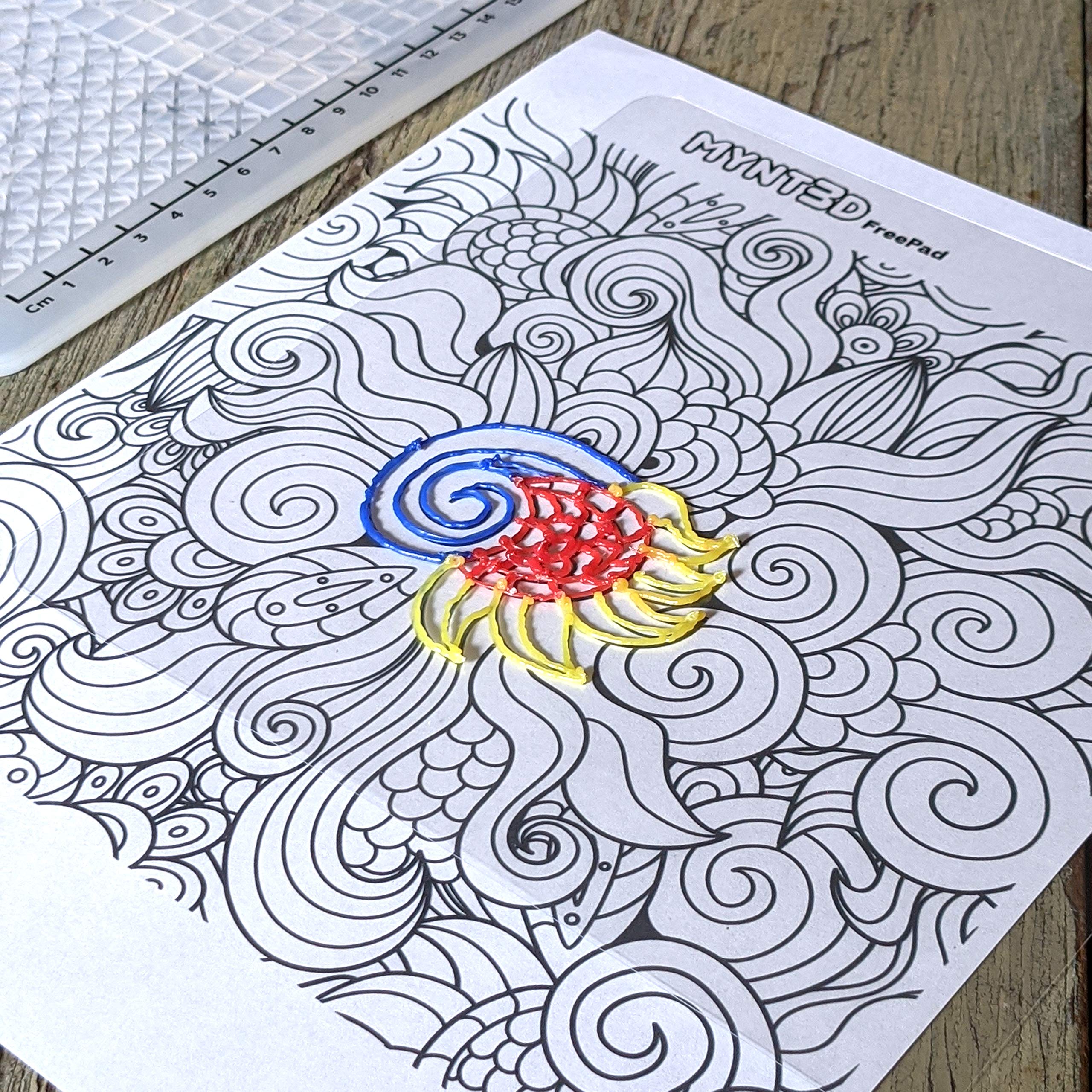 Mynt3D 3D Pen Mat Kit, Designpad + Freepad,Black