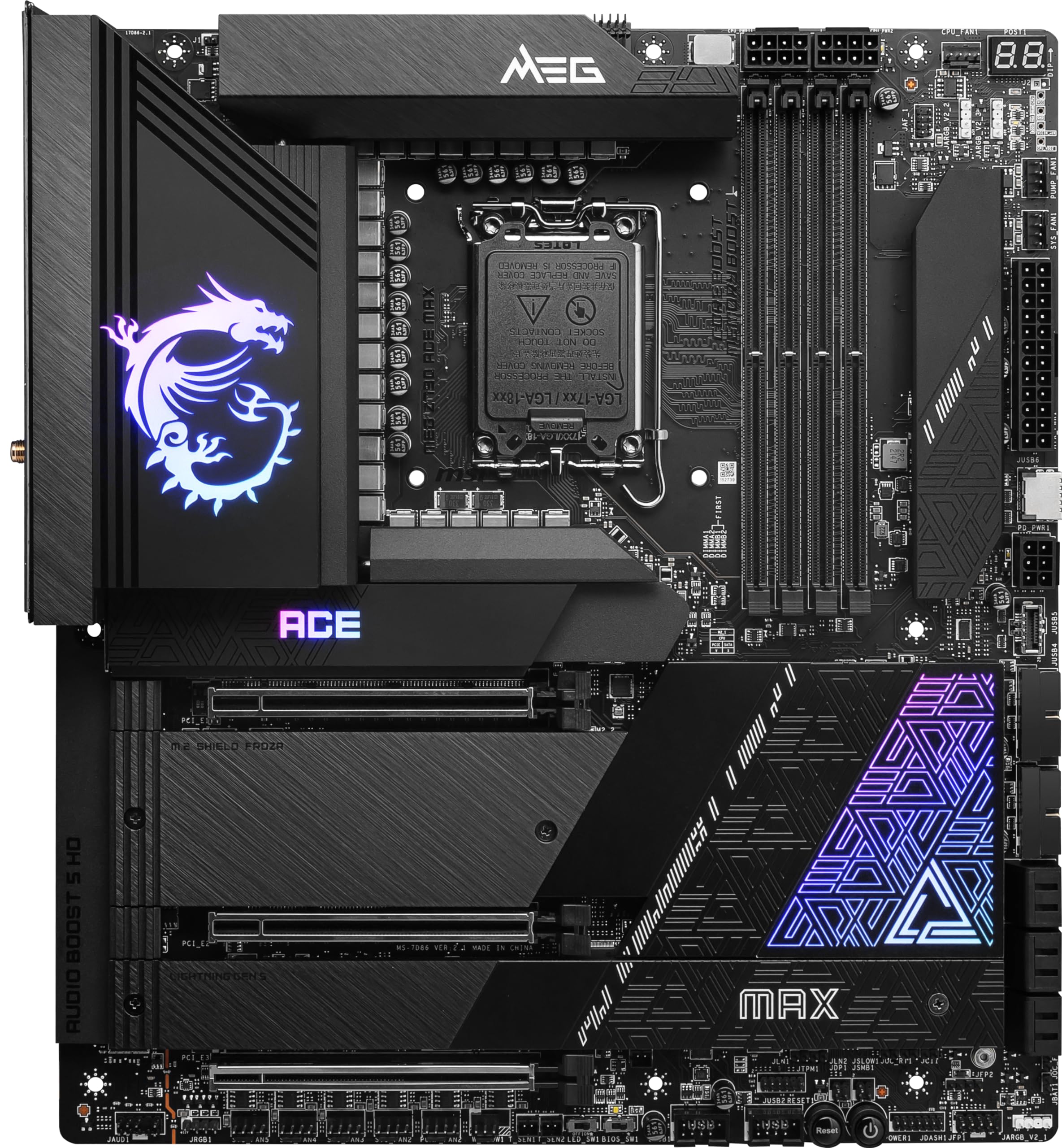 Msi Meg Z790 Ace Max Gaming Motherboard (Supports 12Th/13Th/14Th Gen Intel Processors, Lga 1700, Ddr5, Pcie 5.0, M.2, 2.5Gbps La