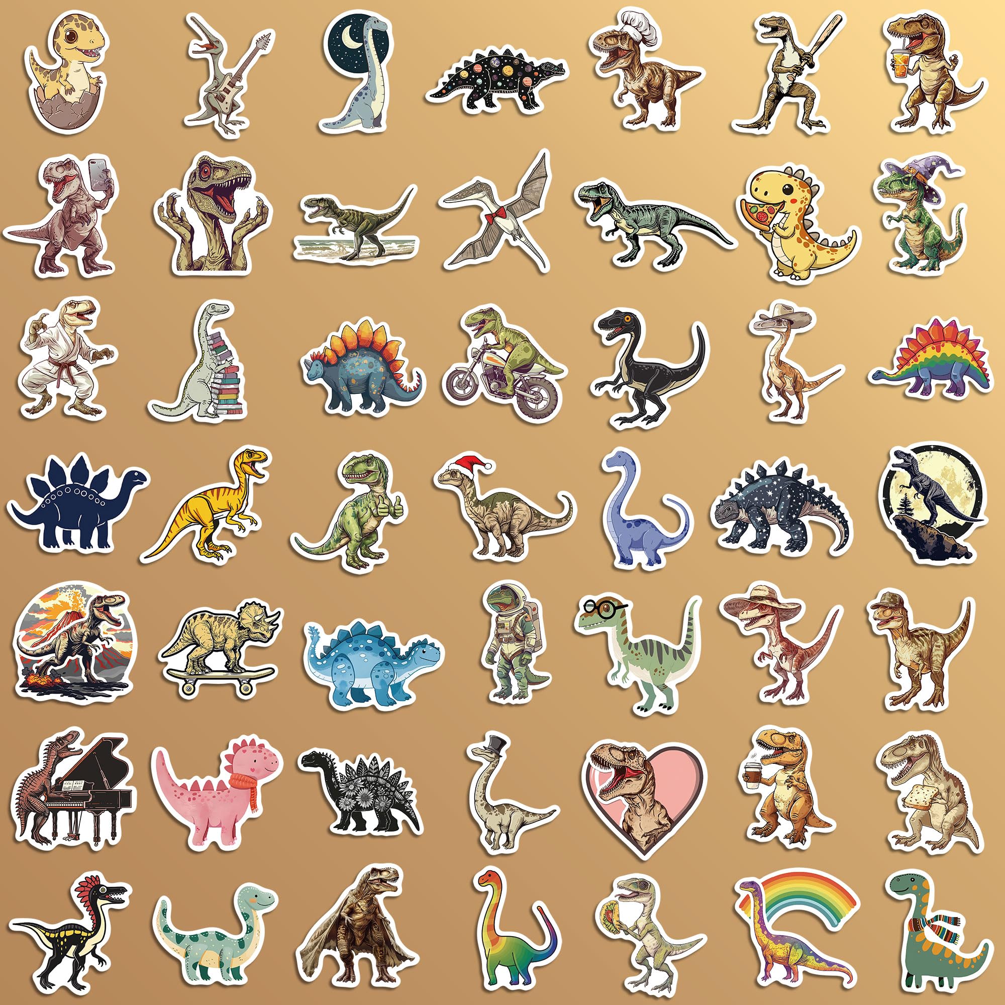 102 Pack Cute Dinosaur Stickers For Kids,Dino Stickers For Stationery,Luggage,Teaching Rewards,Dinosaur Party Favors Vinyl Waterproof Stickers For Water Bottles,Laptop