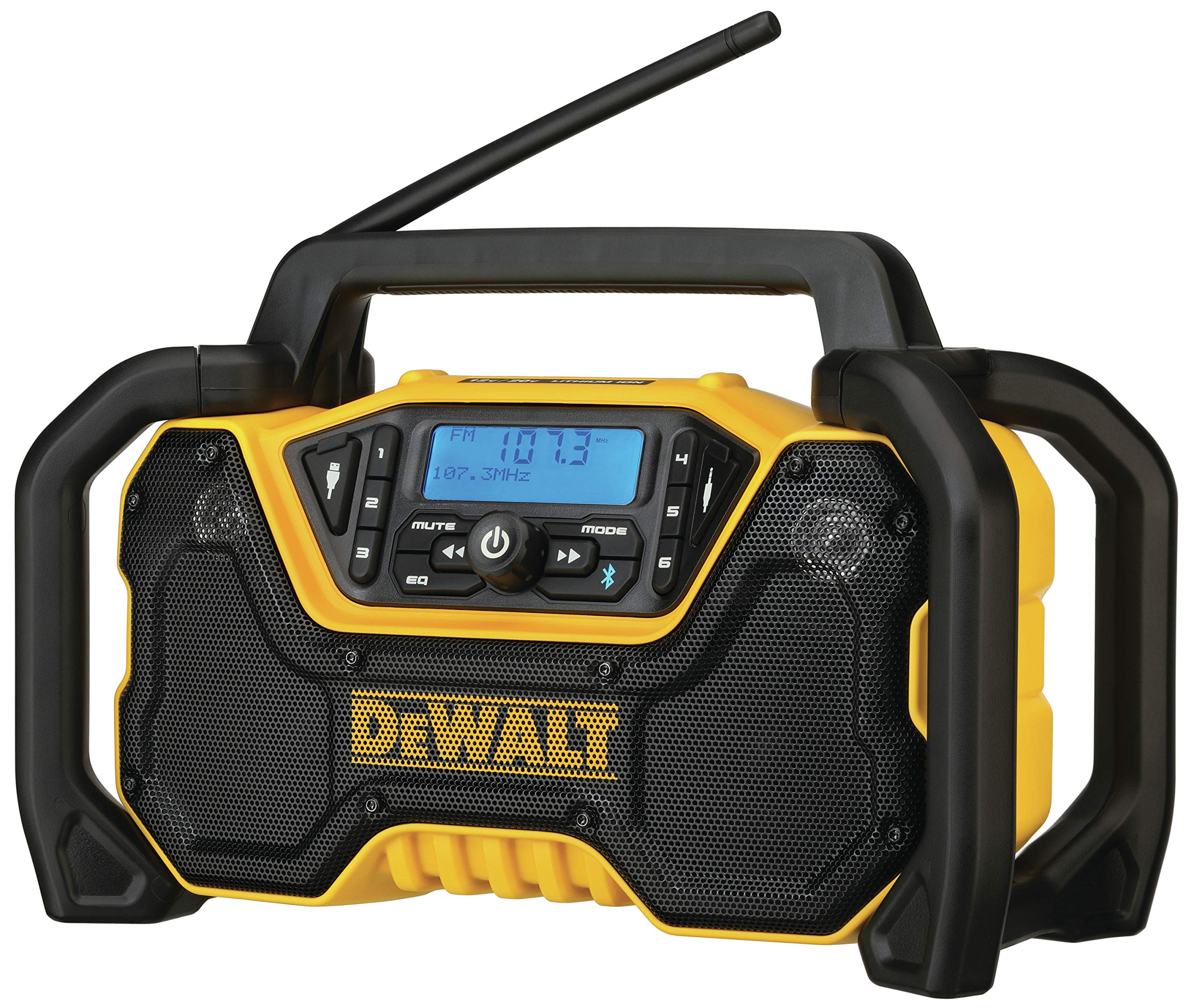 Dewalt 12V/20V Max Portable Bluetooth Radio, Cordless, 100 Ft Range, 3.5� Subwoofers, Jobsite (Dcr028B)