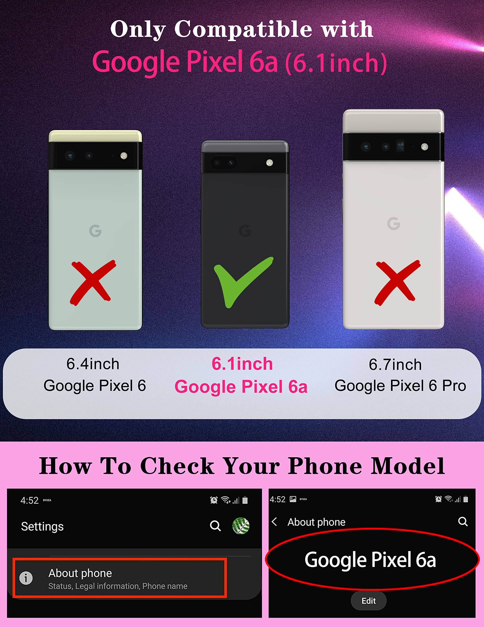 Goocrux For Google Pixel 6A Case Dinosaurs For Girls Women Cute Cartoon Girly Phone Cover Kawaii Dinosaur Design Teen Boys With