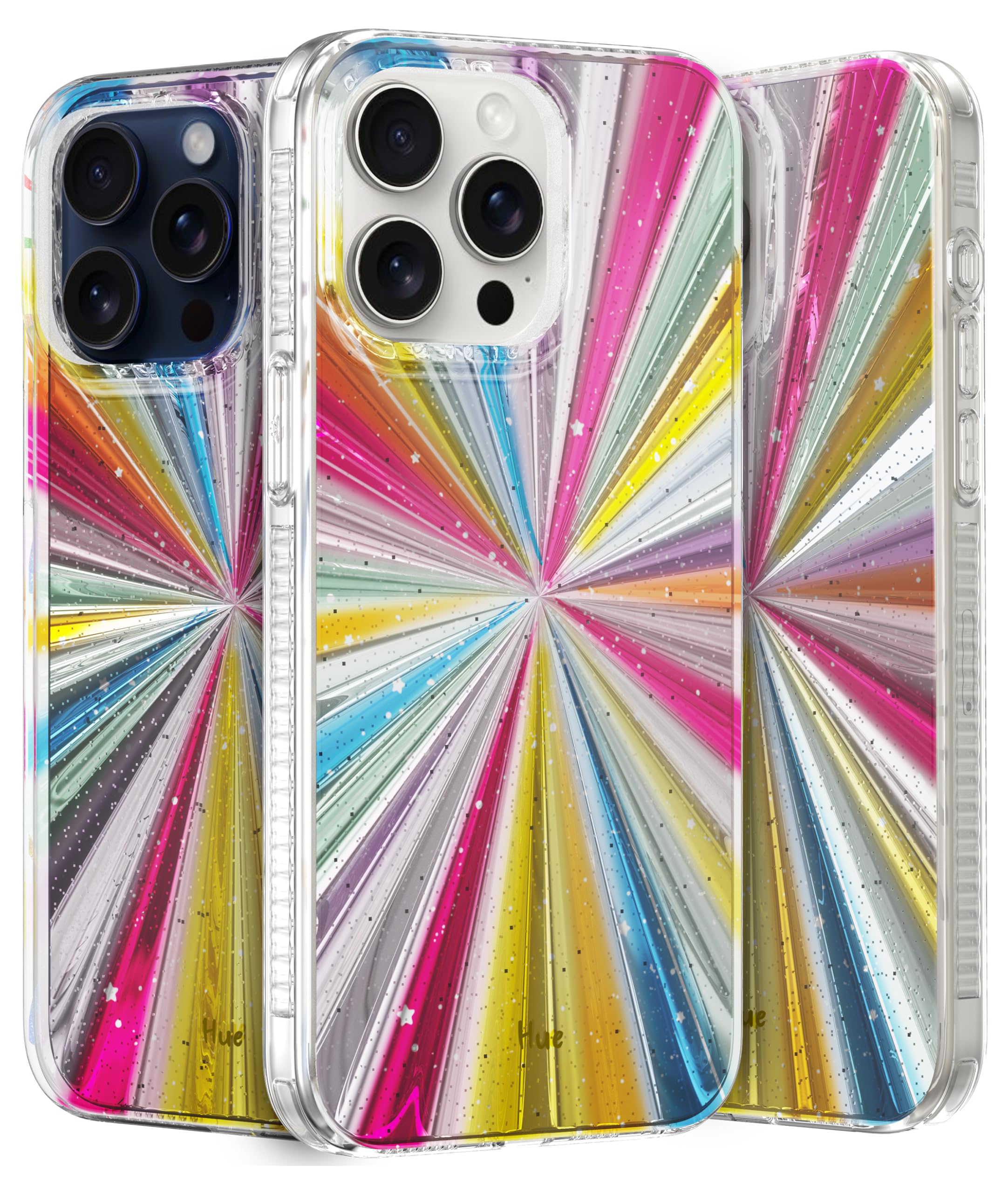 Lonli Hue   For Iphone 15 Pro Case   Cosmic Porta [10Ft Drop Protection]   Shockproof Cover With Color Changing Effect | Cute An