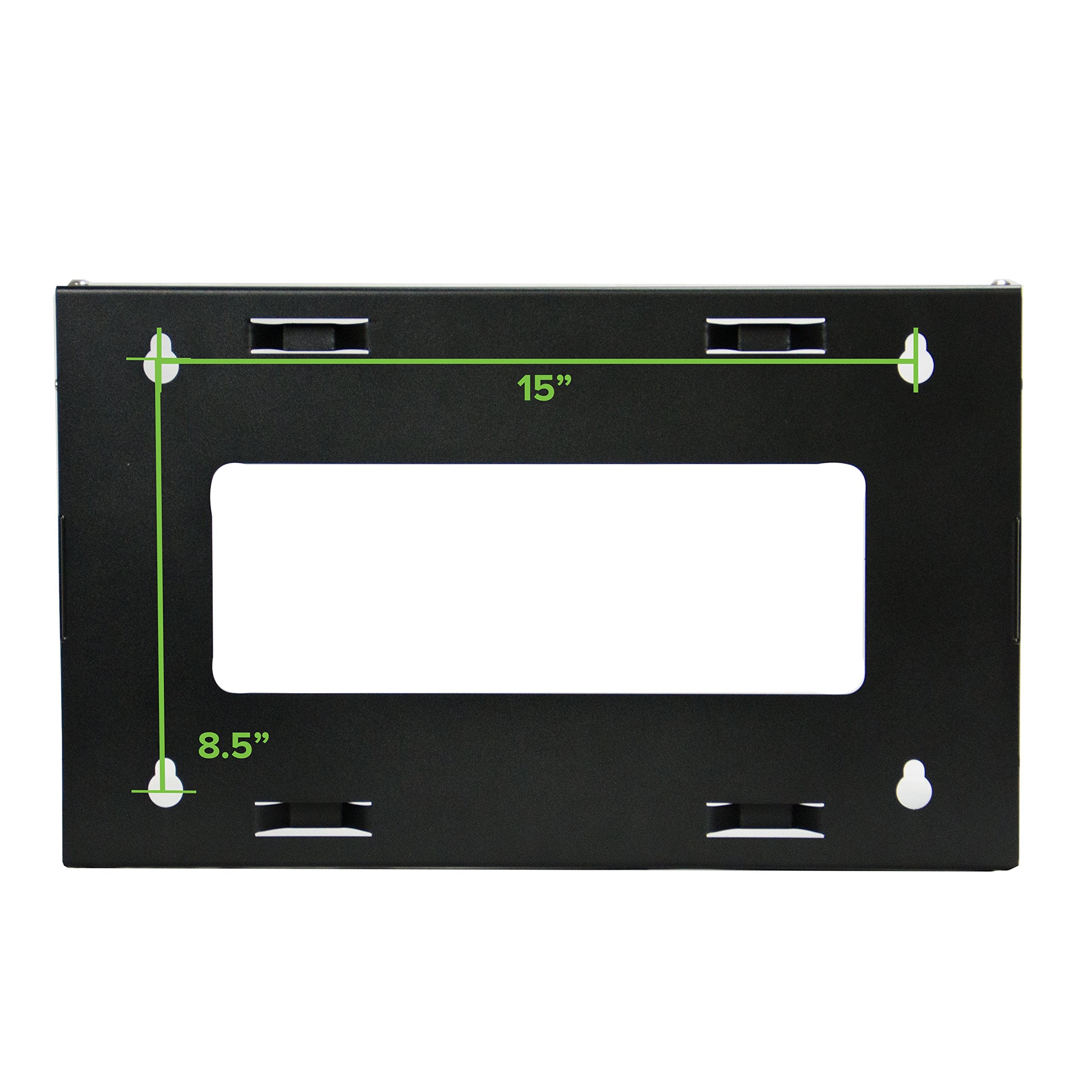 Navepoint 6U Patch Panel Bracket Wall Mount Patch Panel Rack For 19    Networking Equipment   Expandable Mounting Depth 9.5    T