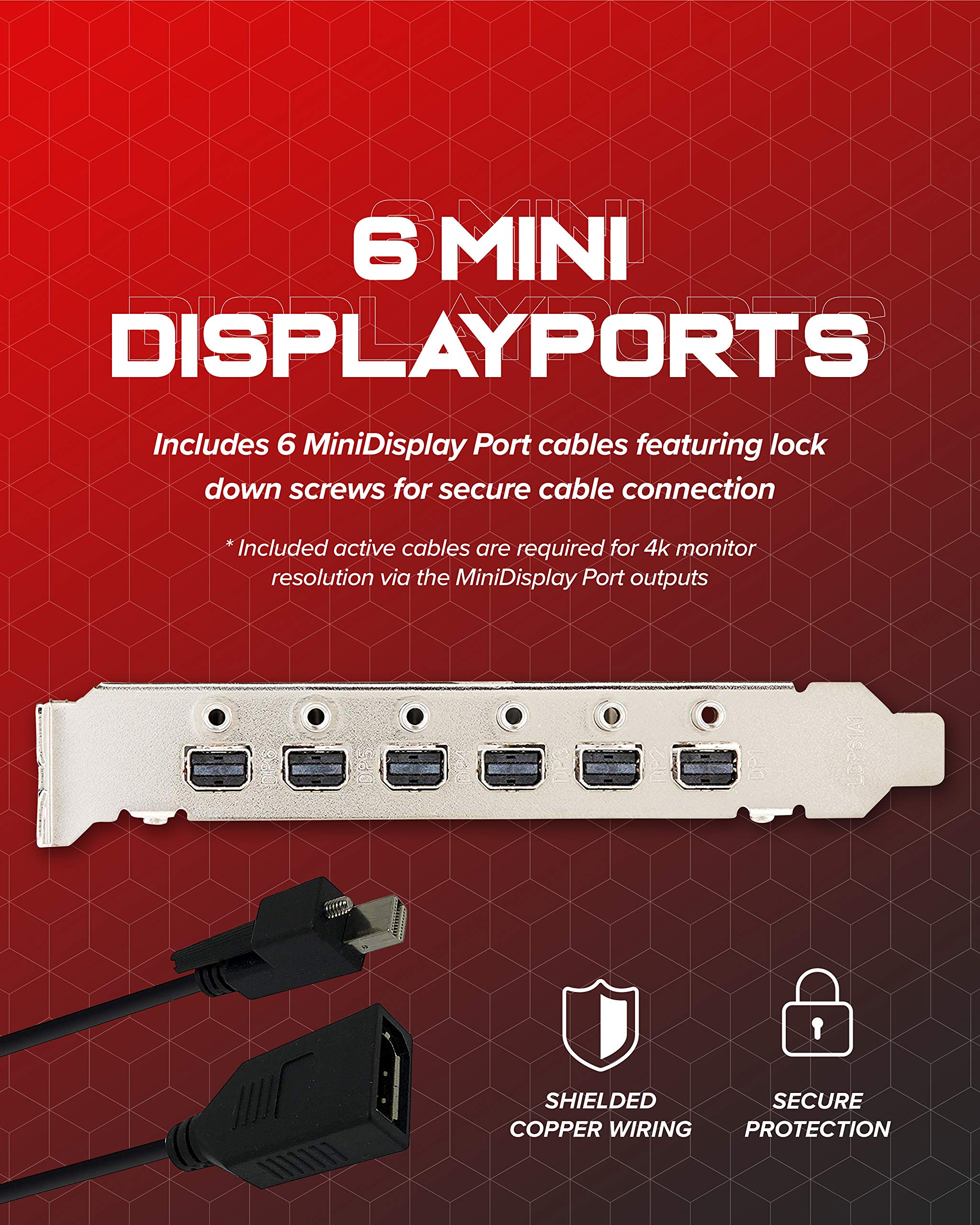 Visiontek Radeon 7750 2Gb Gddr5 6 4K Monitor Graphics Card, 6 Mini Displayport Outputs, Amd Eyefinity 2.0, Pci Express 3.0 Video