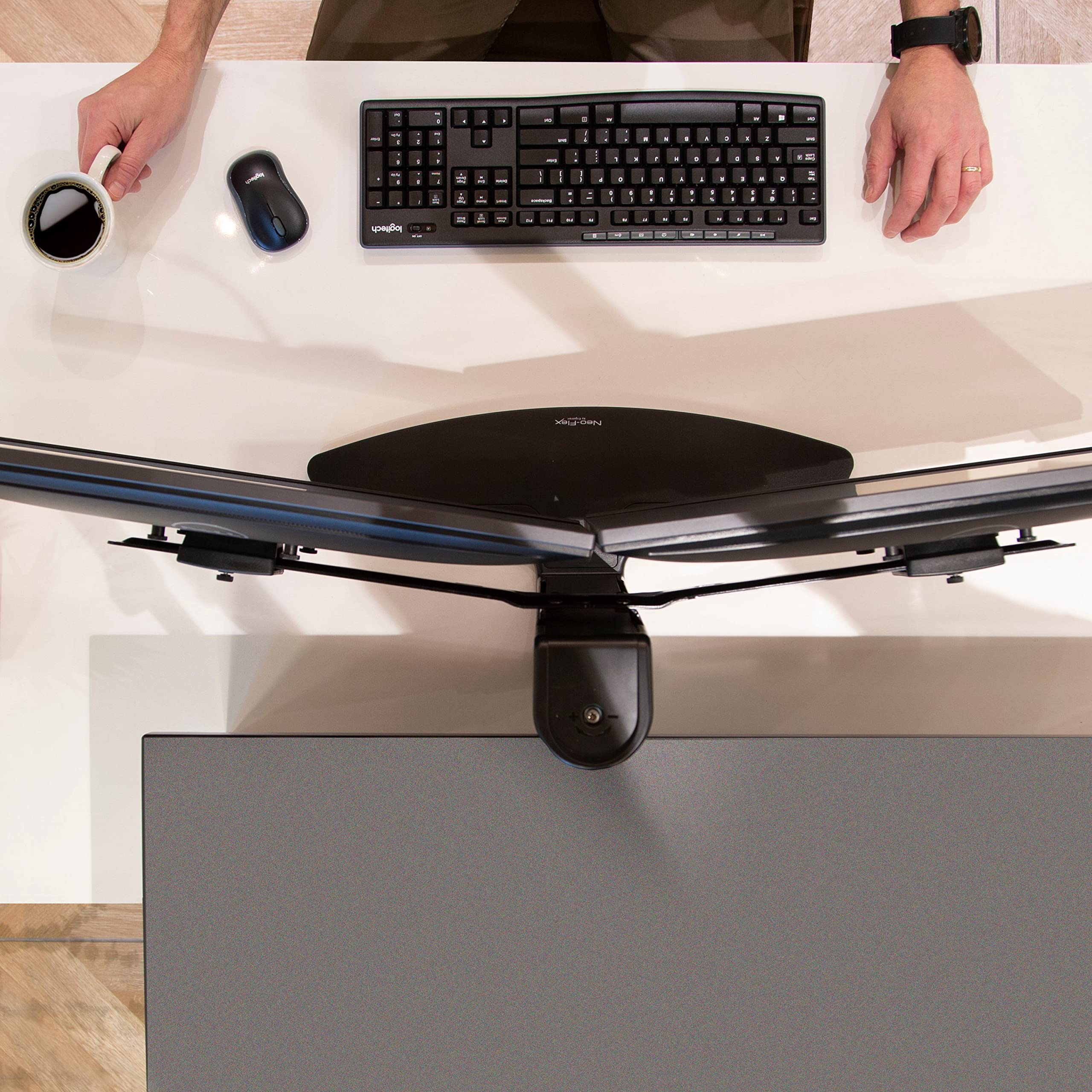 Ergotron � Neo Flex Dual Monitor Stand for Desk, Double VESA Mount � for 2 Monitors Up to 24 Inches � Black