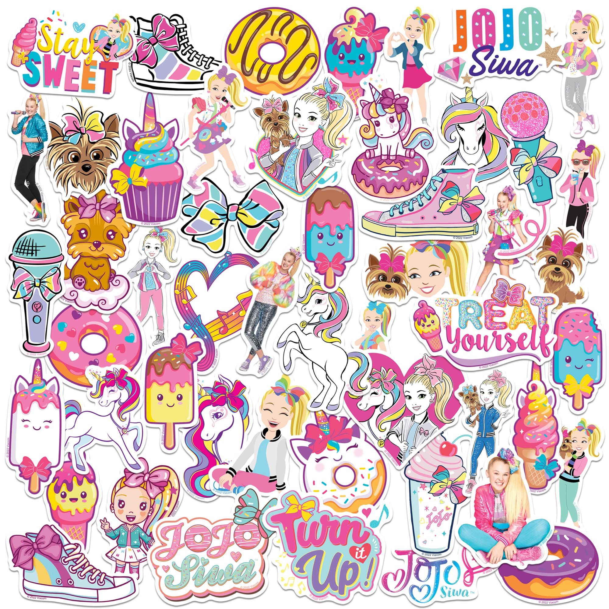 Jojo Siwa Sticker Pack Die Cut Vinyl Large Deluxe Stickers Variety Pack   Laptop, Water Bottle, Scrapbooking, Tablet, Skateboard