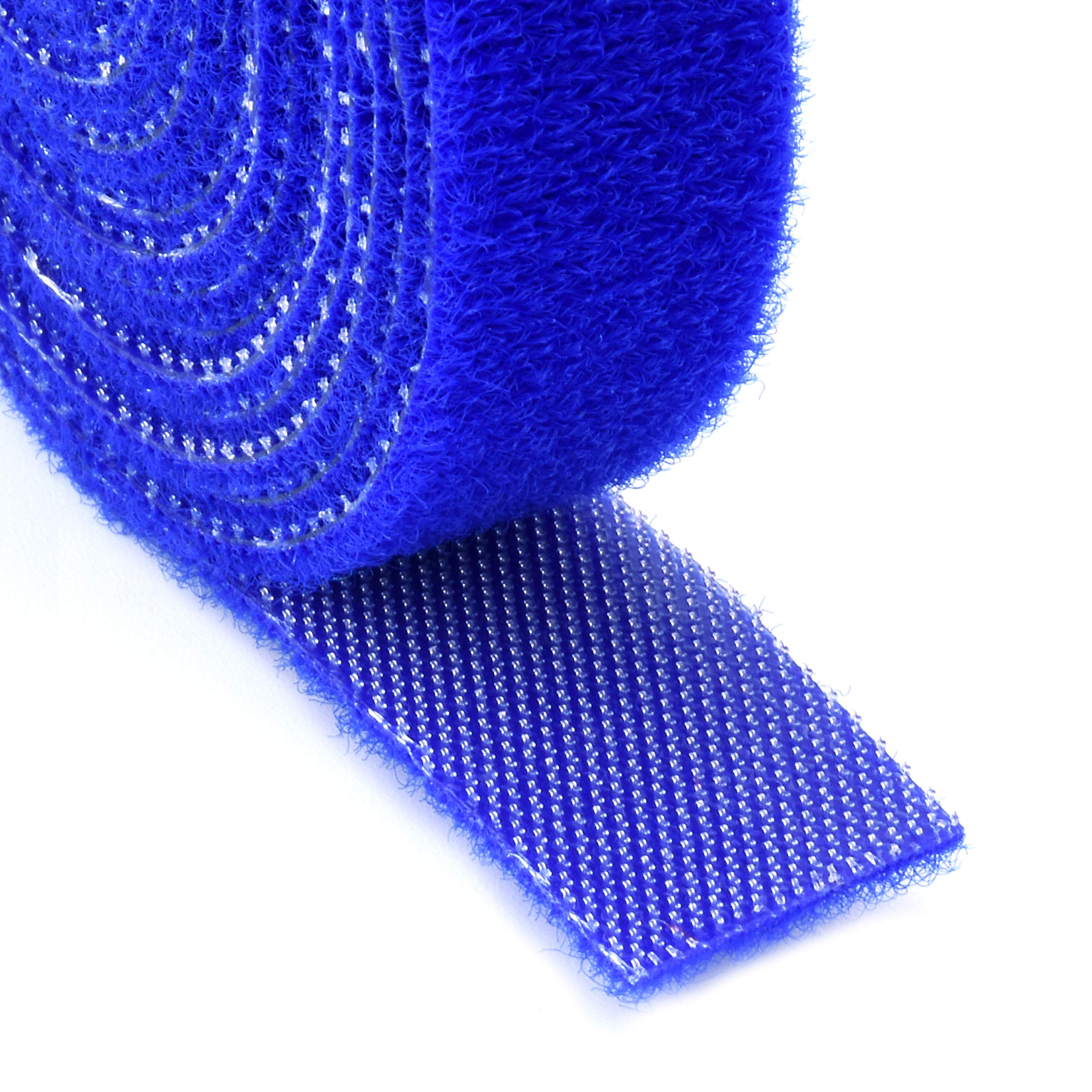 4 Roll Hook And Loop Reusable Fastening Nylon Cable Tie Wire Cord Straps Organizer By Wisdompro   Each 0.6 Inches Width, 6.6 Ft