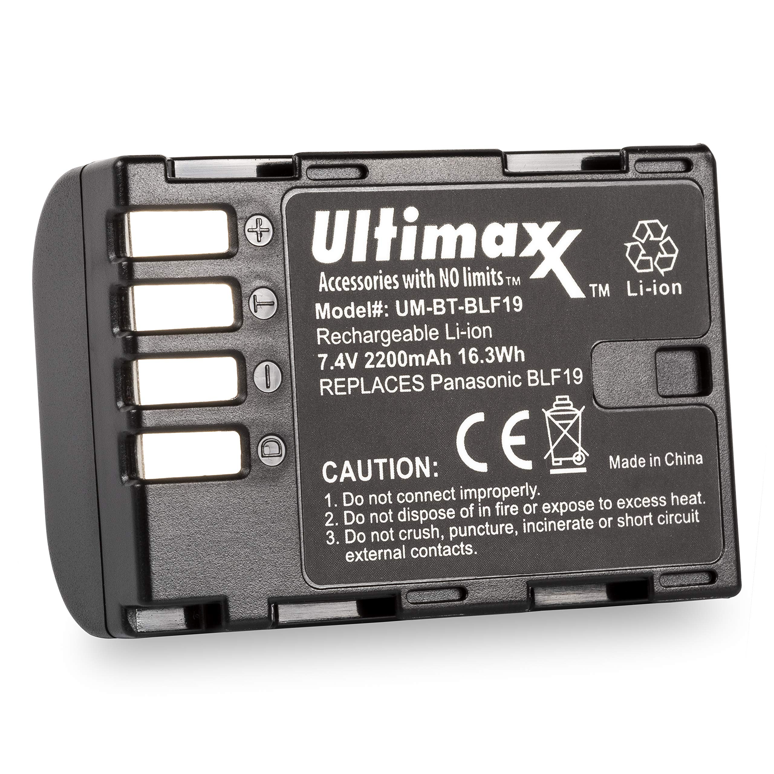 Ultimaxx Ac/Dc Rapid Home & Travel Charger & 2X Blf19 Extended Life Battery (2200Mah) Replacement For Dmw  Blf19 For Panasonic L