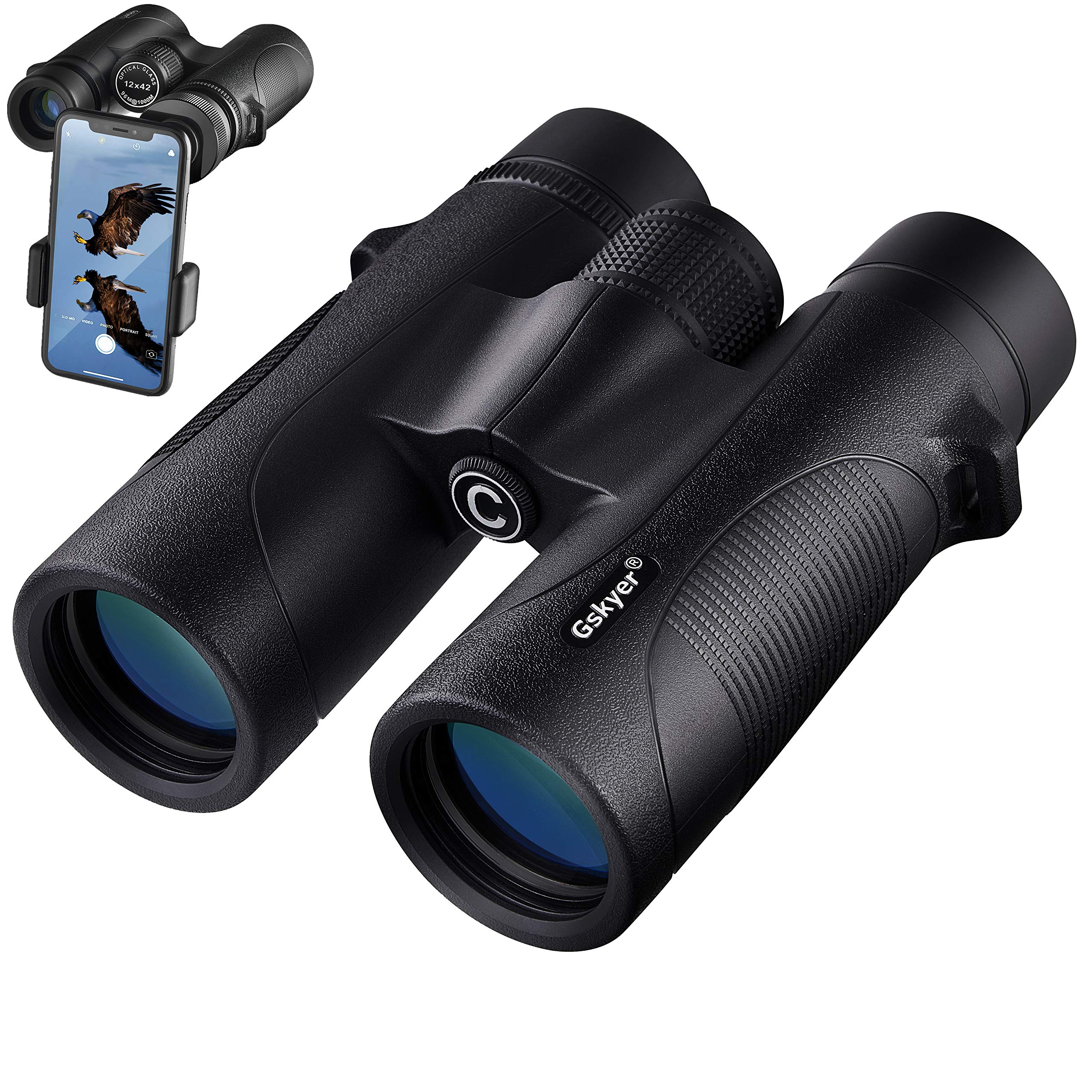 Binoculars For Adults High Powered: 12X42 Hd Zoom Binocular For Bird Watching Hunting   Powerful Lightweight Waterproof Binocula