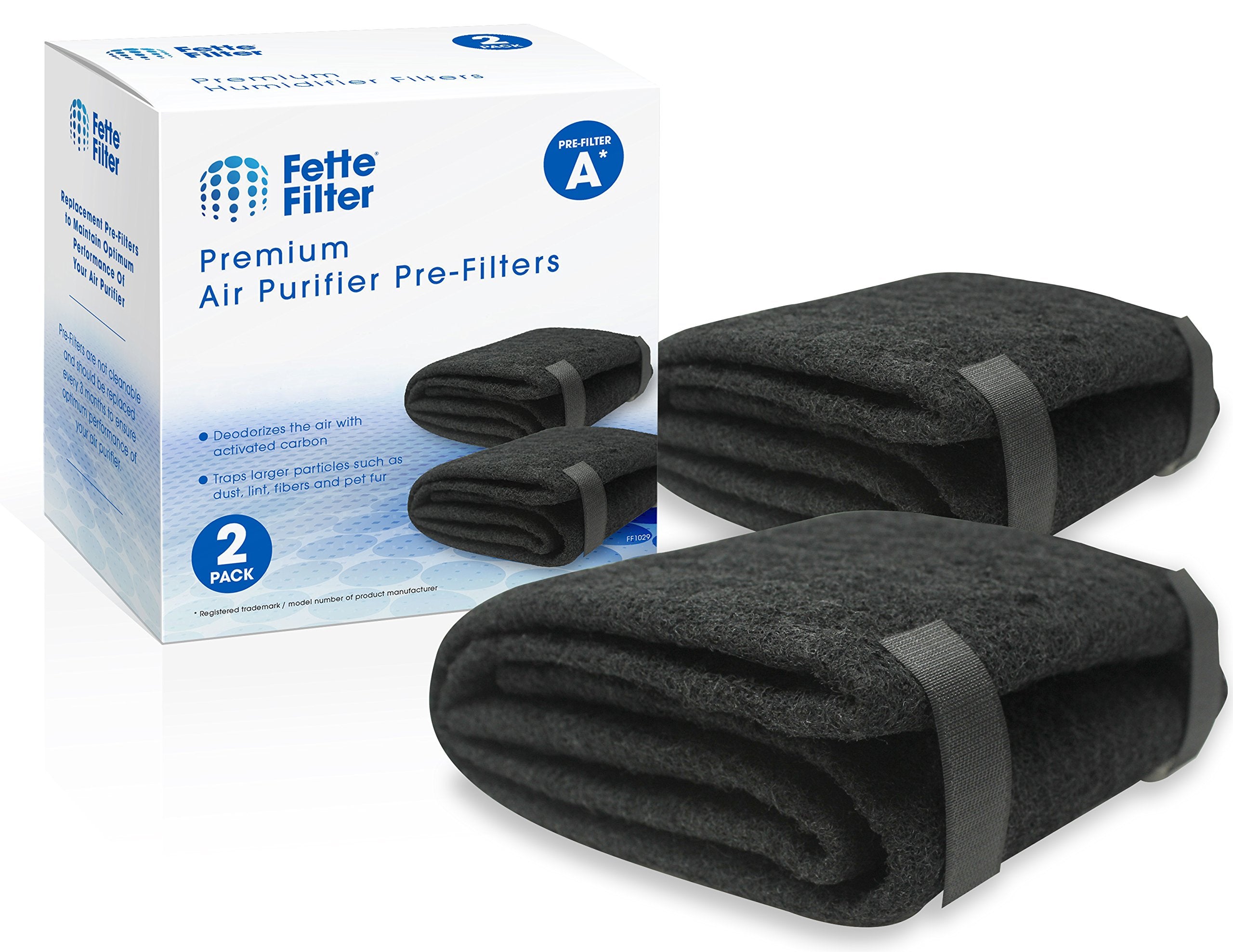 Fette Filter Pack Of 2 Carbon Pre Filter Rolls  Compatible With Honeywell Hrf Ap1, Filter A   Makes Up To 8 Air Filters Each Rol