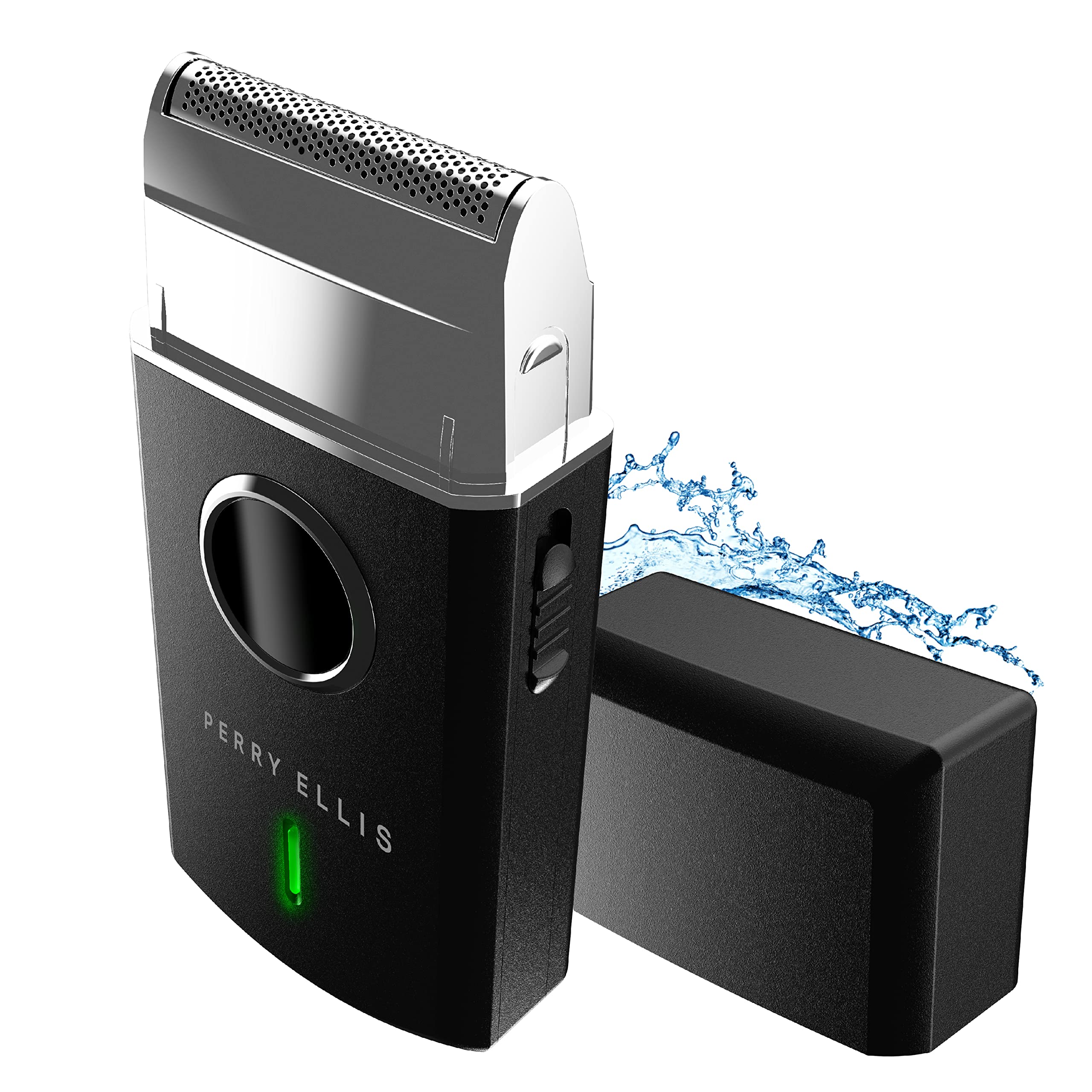 Perry Ellis Mens Travel Electric Shaver | Nickel Foil Shaver, Beard Trimmer For Men | Usb Rechargeable Face Shaver, Facial Hair