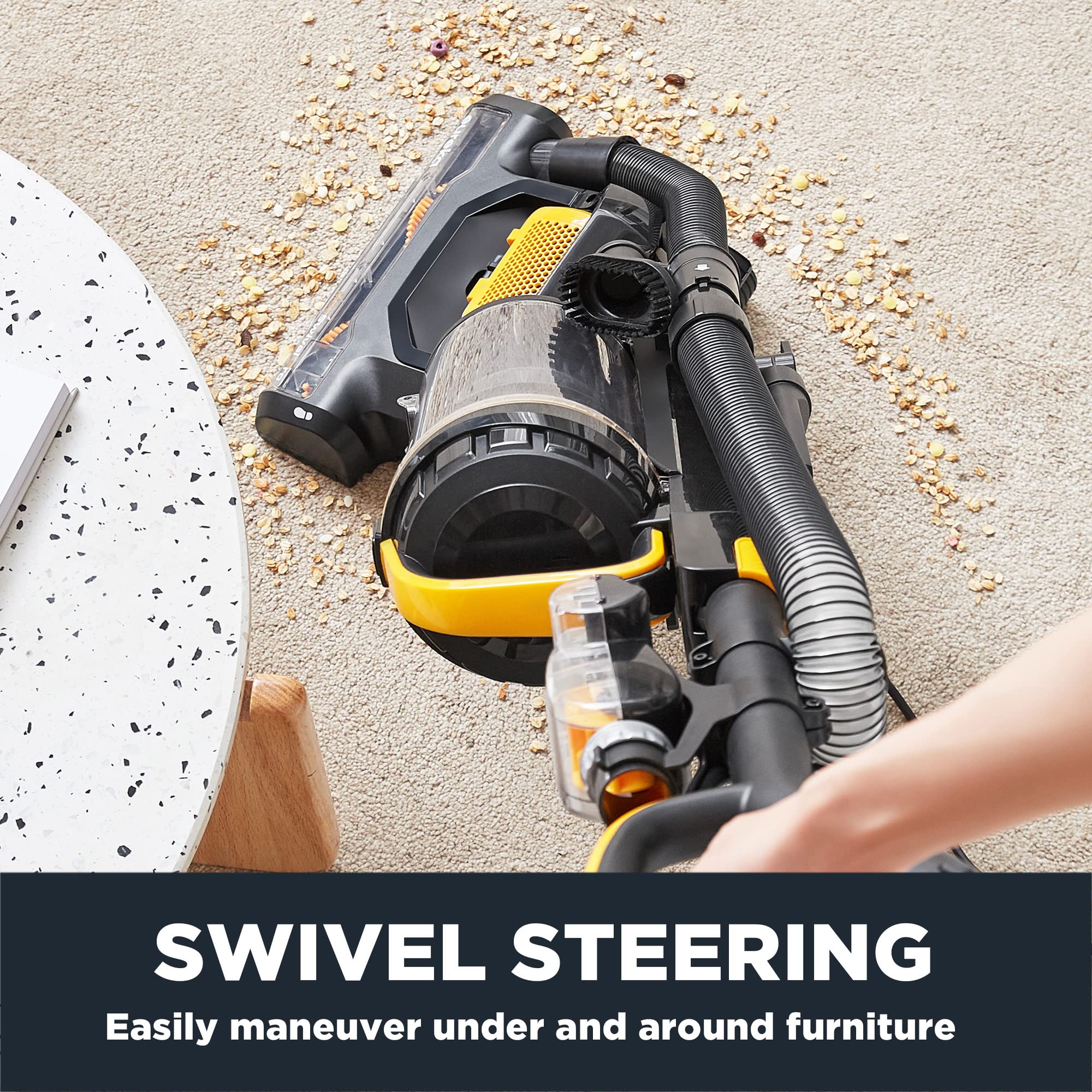 Eureka Powerful Carpet And Floor, Household Cleaner For Home Bagless Lightweight Upright Vacuum, Maxswivel Pro Neu350 With Pet T