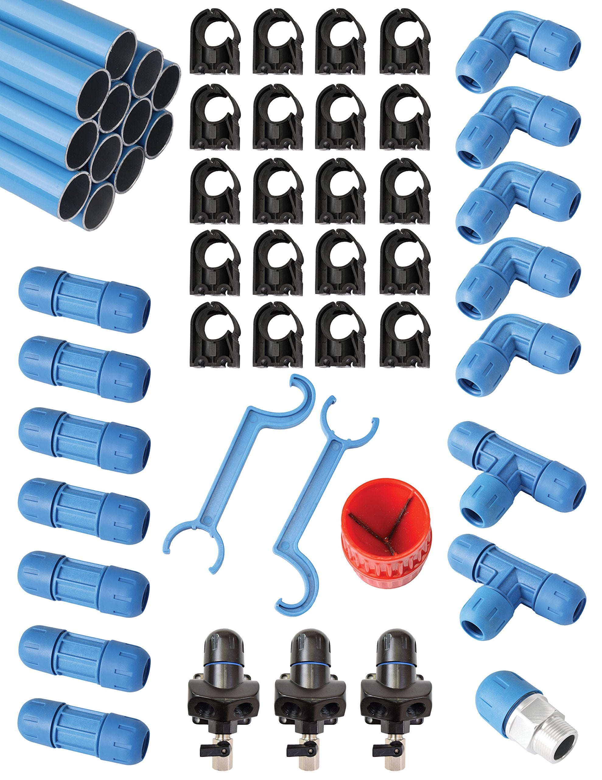 Rapidair Fastpipe F28070 3/4'' Fastpipe Master Kit, 90', 3/4'', Blue