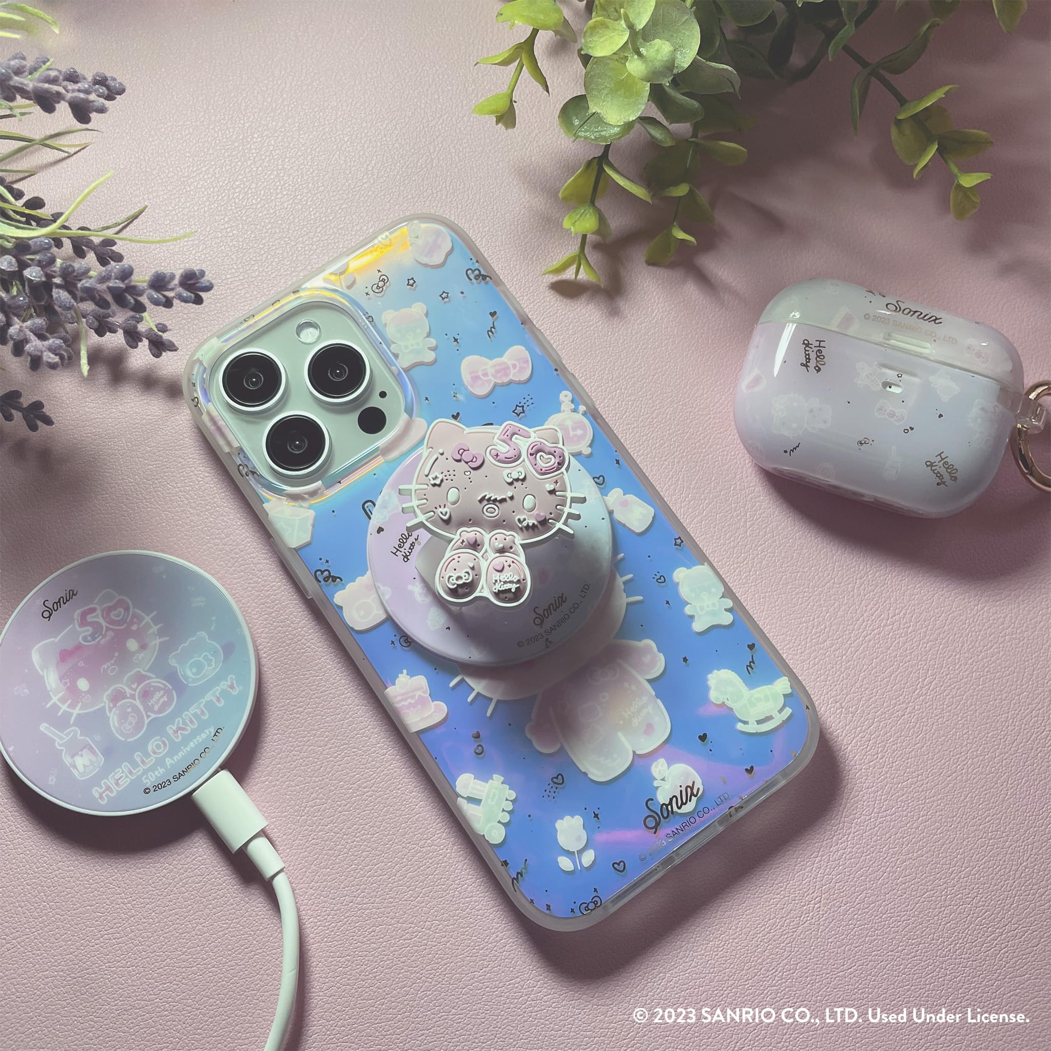 Sonix X Sanrio Phone Case For Iphone 15 Pro | Compatible With Magsafe | 10Ft Drop Tested | Hello Kitty 50Th Anniversary