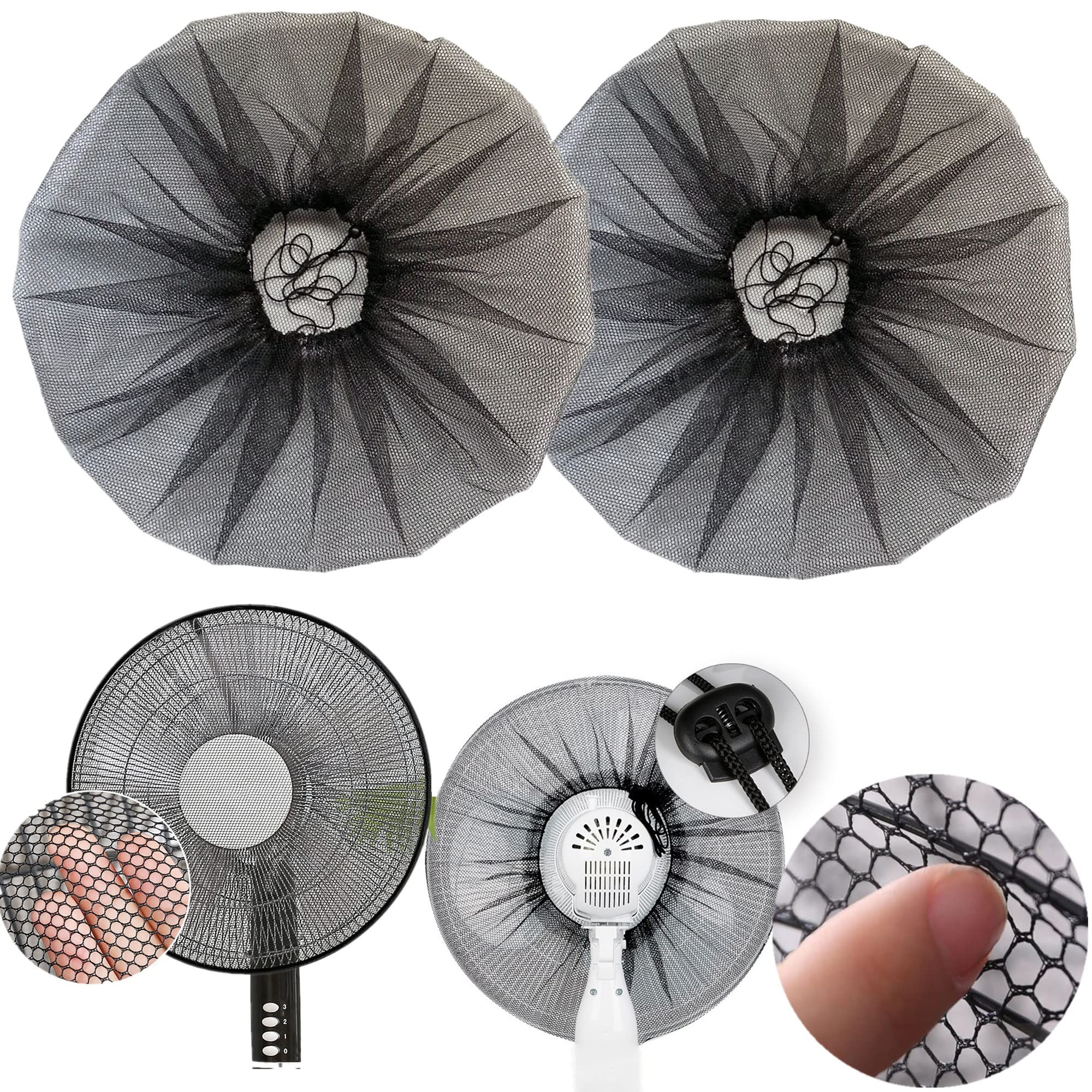20 Inch Fan Cover, 2 Pack 20'' Pedestal Fan Dust Cover For Kids Children Finger Protection,Fan Mesh Cover For 20 In Stand Up Rou