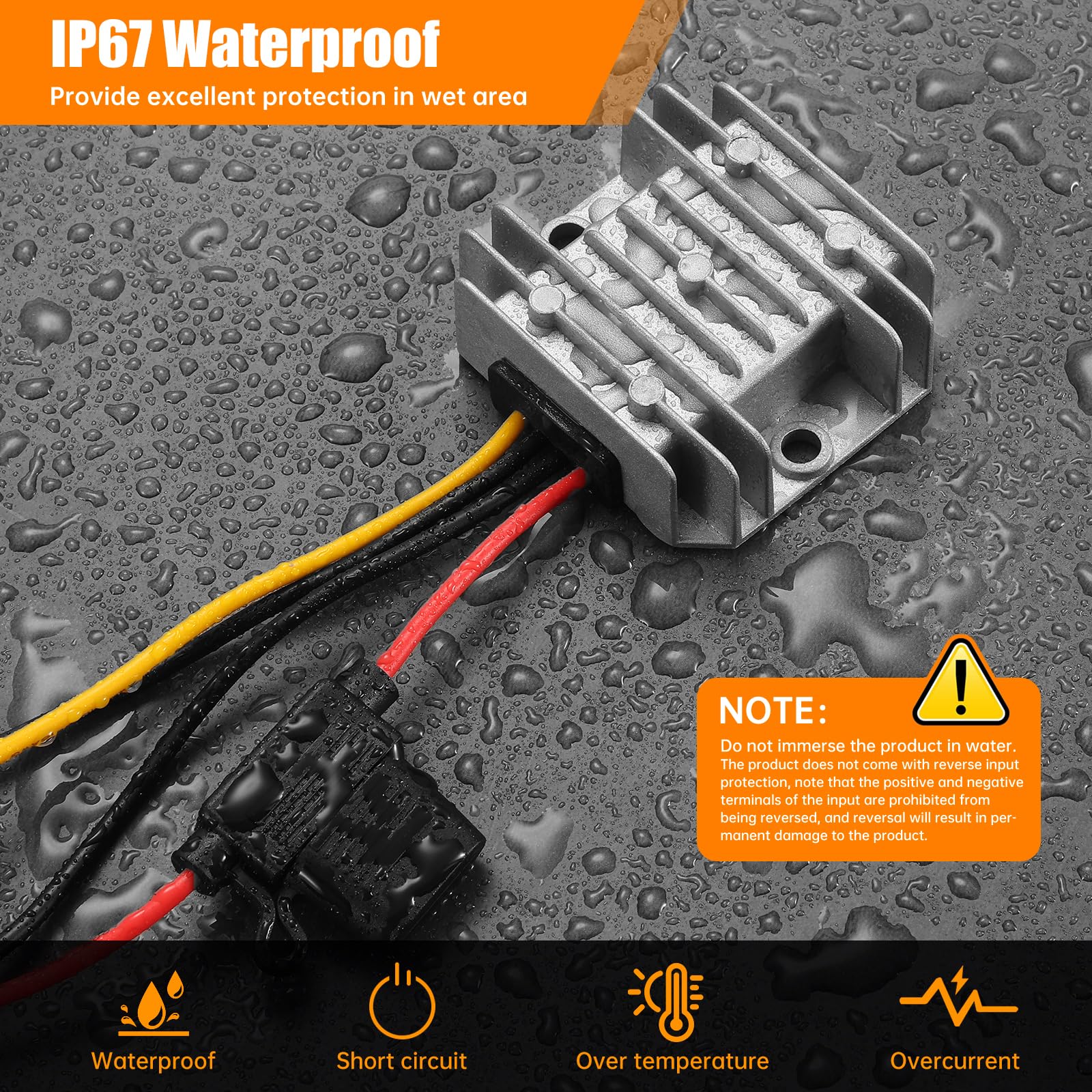 Dc/Dc Buck 15 35V To 12V Power Supply, Voltage Converter With Fuse To 24V To 12V10A 120W Max Power Transformer Waterproof Step D