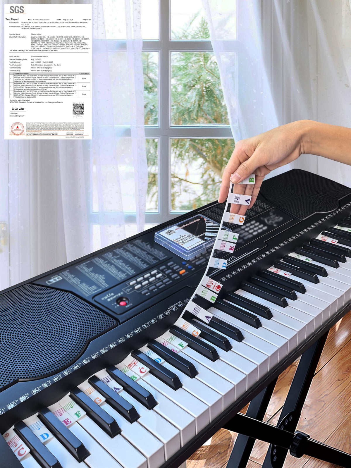 Piano Notes Guide for Beginner, Removable Piano Keyboard Note Labels f ...
