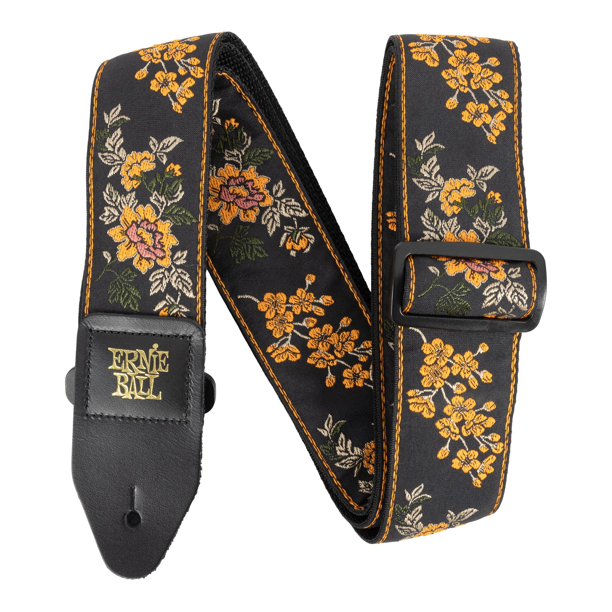 Ernie Ball Classic Jacquard Guitar/Bass Strap   Tangerine Blossom