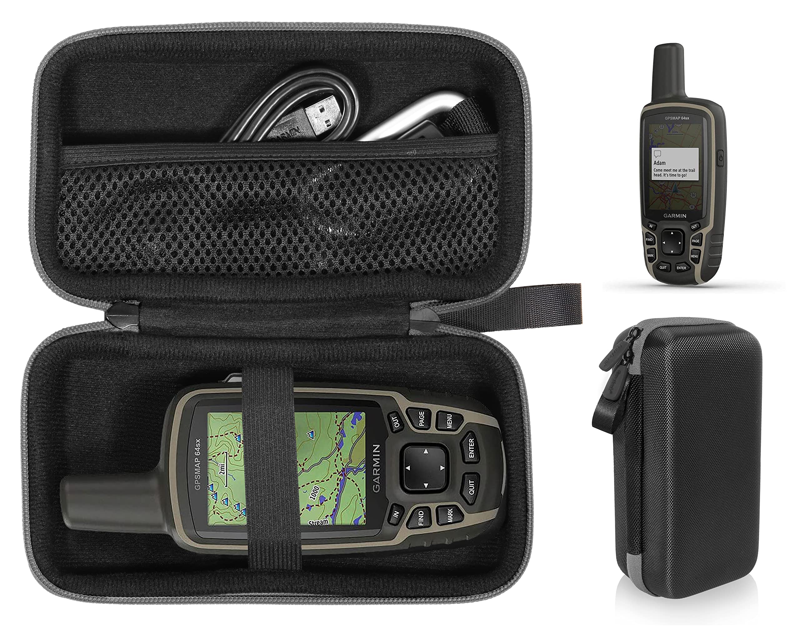CaseSack Case for Garmin GPSMAP 64sx, 64x, 64s, 64, 66, 66i, 66s, 66sr, 66st, 65, 62st, Also Compatible with Black+Decker TLD100