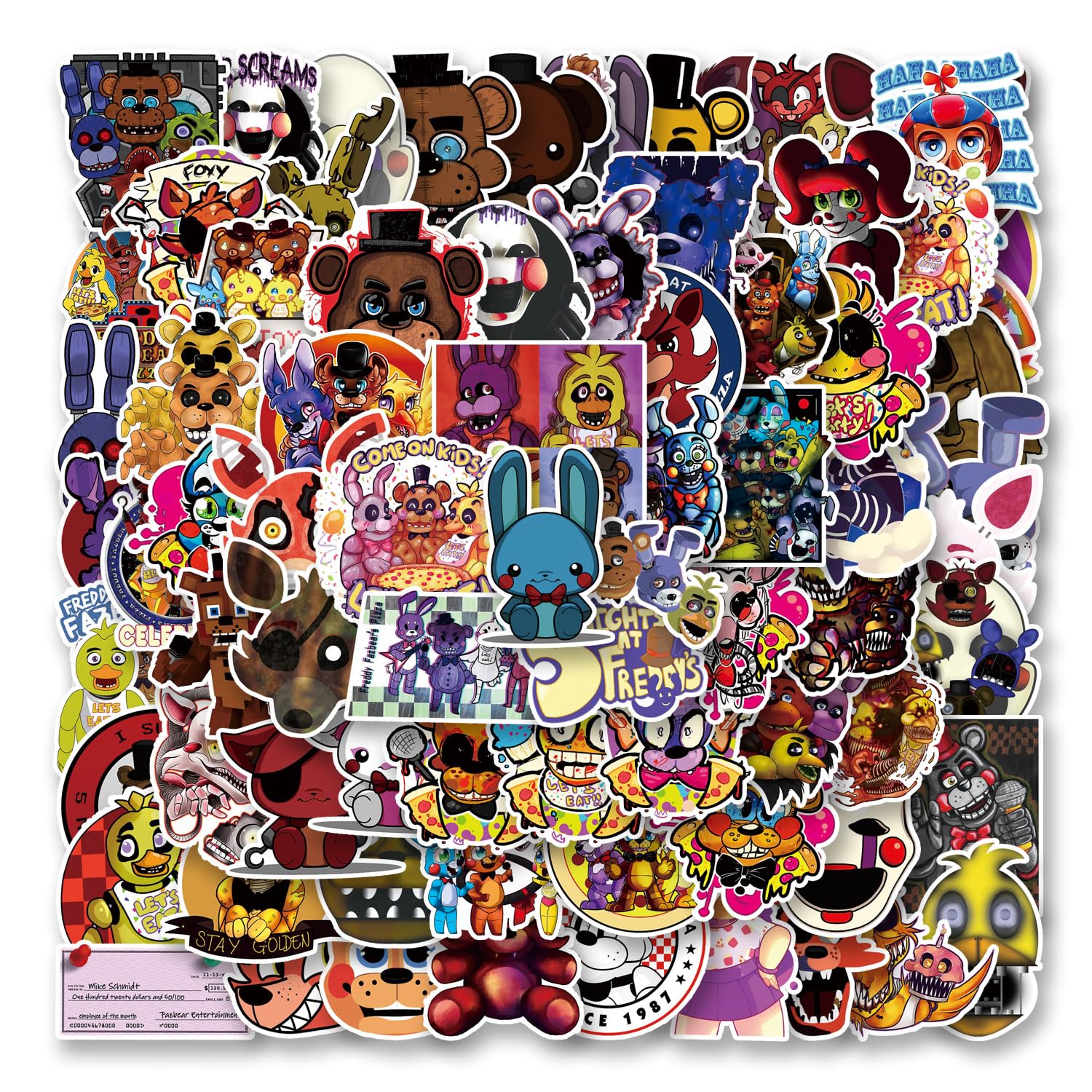 100Pcs Pack, Terror Game Vinyl Waterproof Stickers For Water Bottles,Laptop,Skateboard,Phone,Computer,Car Decals Party Supply Fo